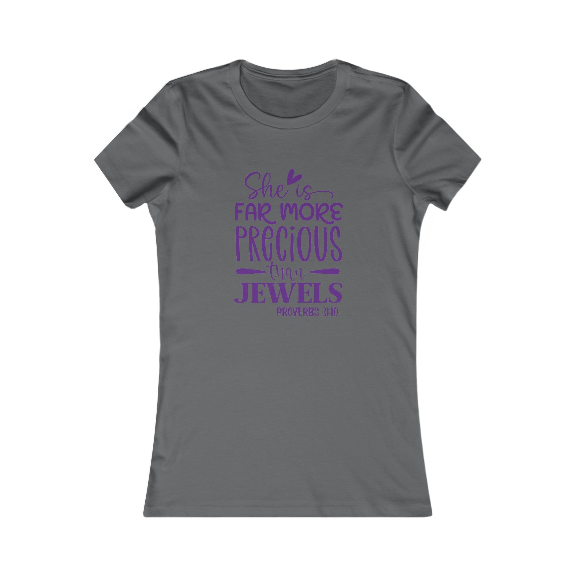 Far More Precious Women's Fitted Tshirt (Plum Logo) - Sweet Baby Jeez Teez