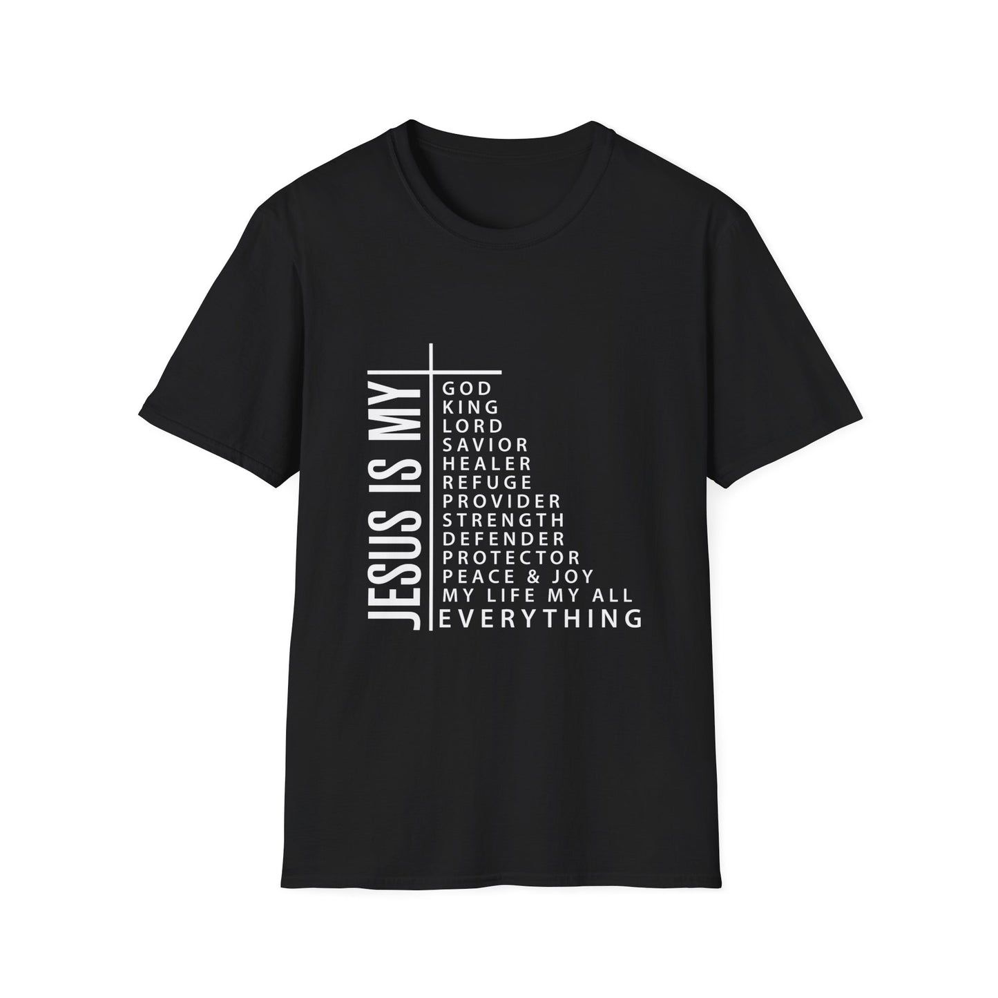 Jesus is My Men's Tshirt (White Logo) - Sweet Baby Jeez Teez