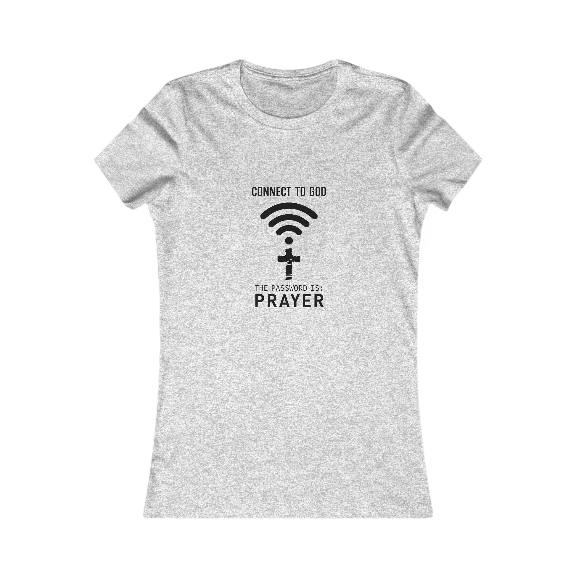 Connect Women's Fitted Tshirt (Black Logo) - Sweet Baby Jeez Teez