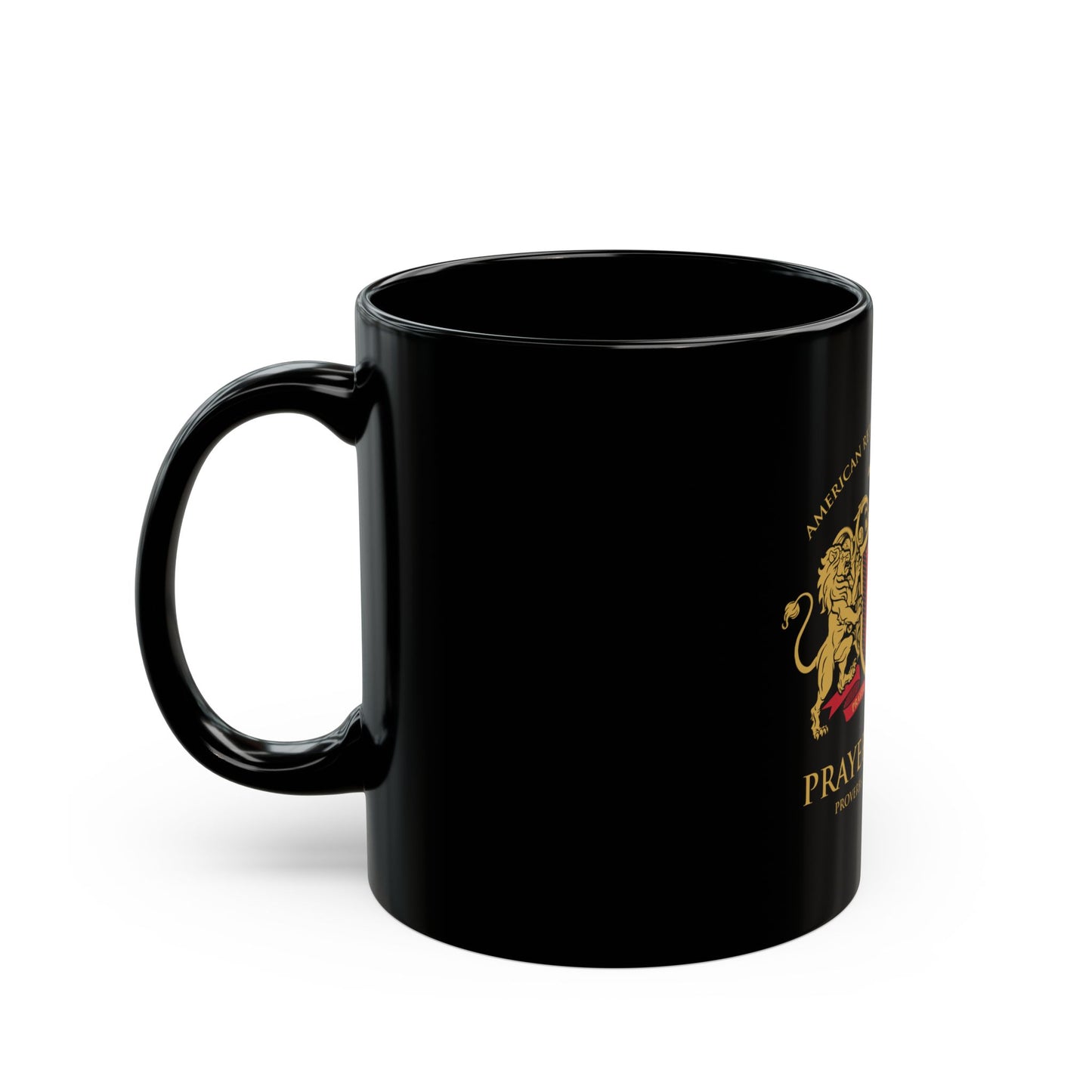 ARS Prayer Brigade Black Mug (Gold/Red Logo)