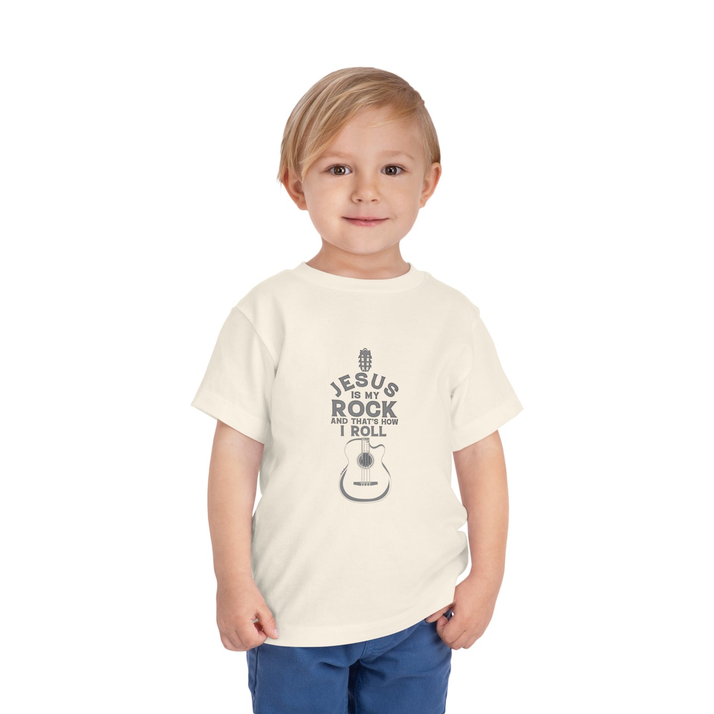 Jesus is My Rock Toddler Tshirt (Gray Logo) - Sweet Baby Jeez Teez