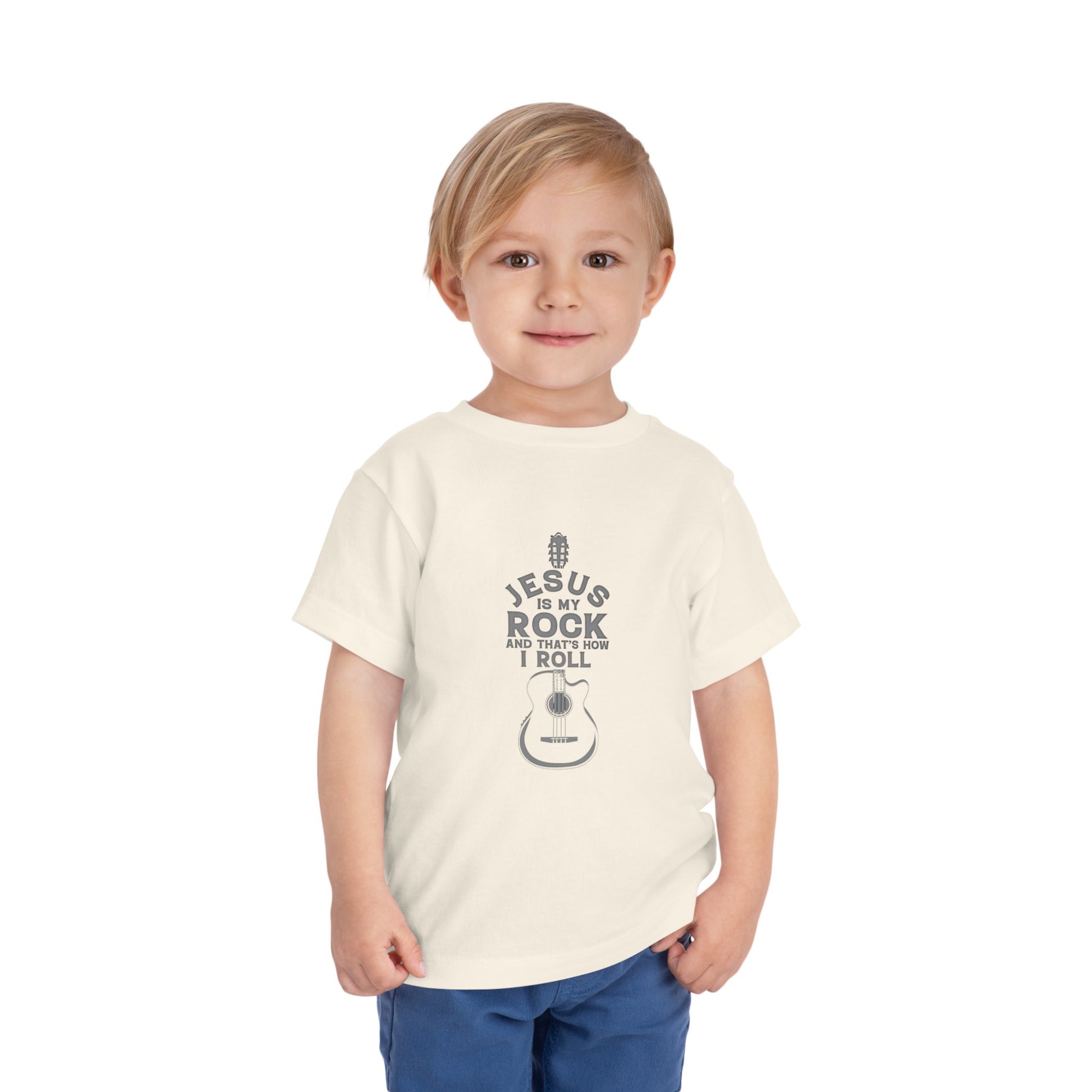 Jesus is My Rock Toddler Tshirt (Gray Logo) - Sweet Baby Jeez Teez