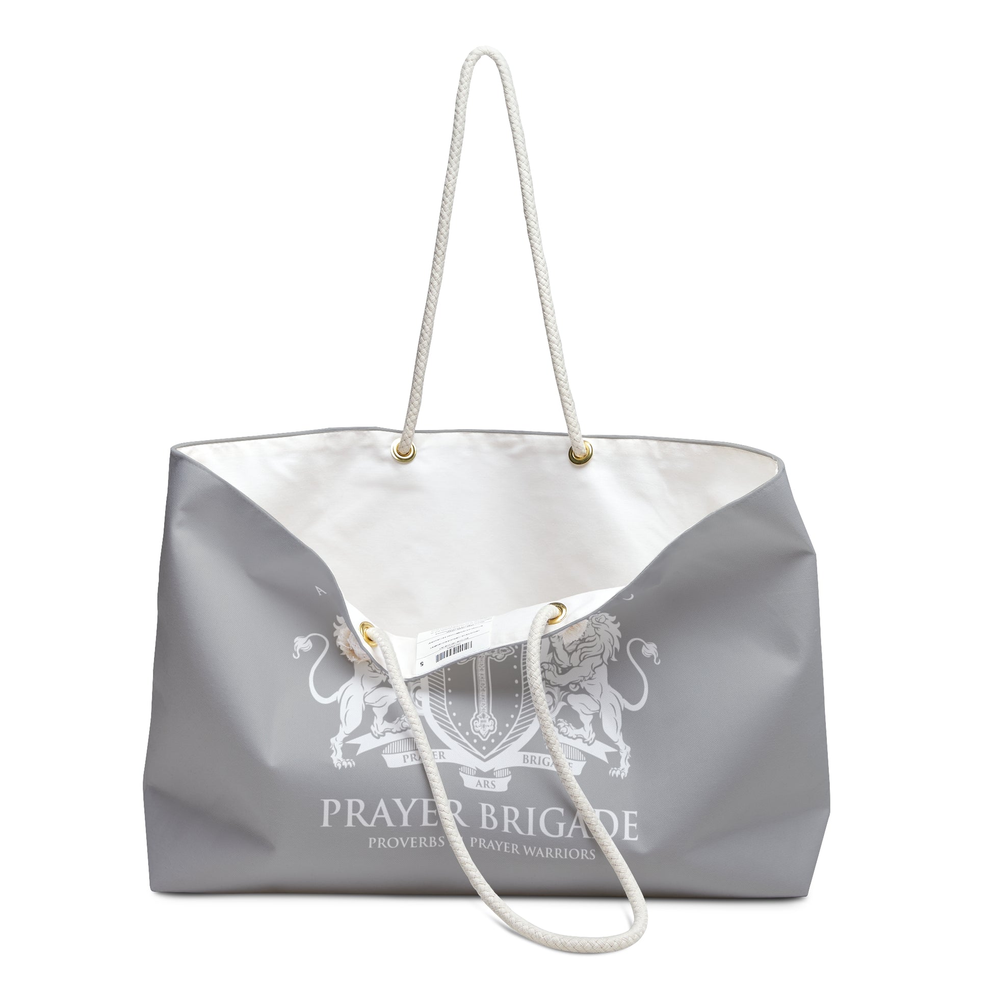 ARS Prayer Brigade Weekender Bag - (Light Gray Logo) - Sweet Baby Jeez Teez