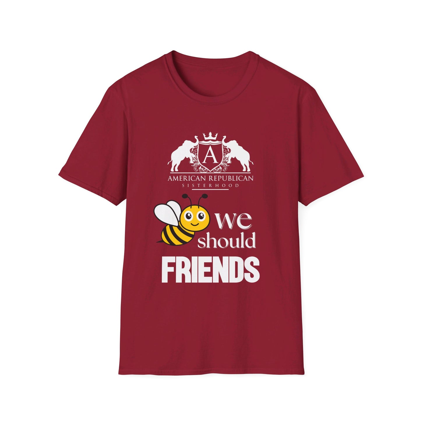 Bee Friends Women's Relaxed/Unisex Tshirt (ARS - Cartoon Logo) - Sweet Baby Jeez Teez