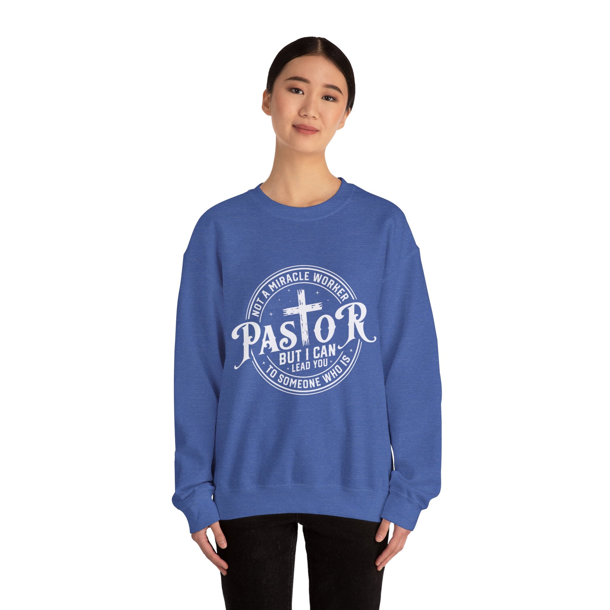 Pastor Women's Relaxed Sweatshirt (White Logo) - Sweet Baby Jeez Teez