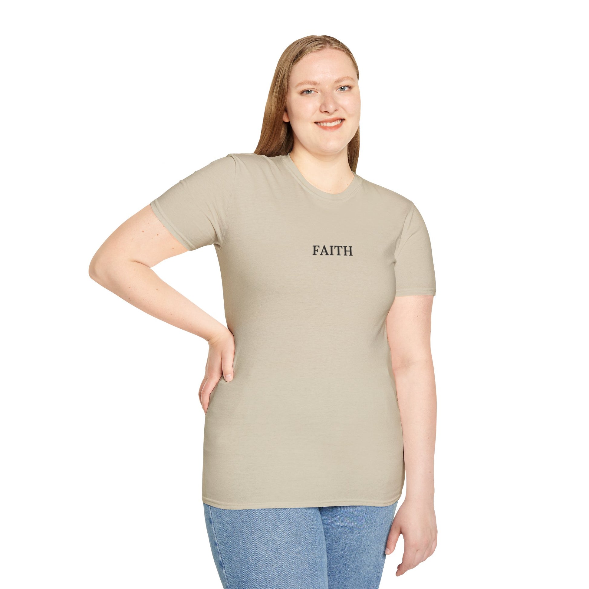 Have a Little Faith Women's Relaxed/Plus Tshirt (Black Logo) - Sweet Baby Jeez Teez