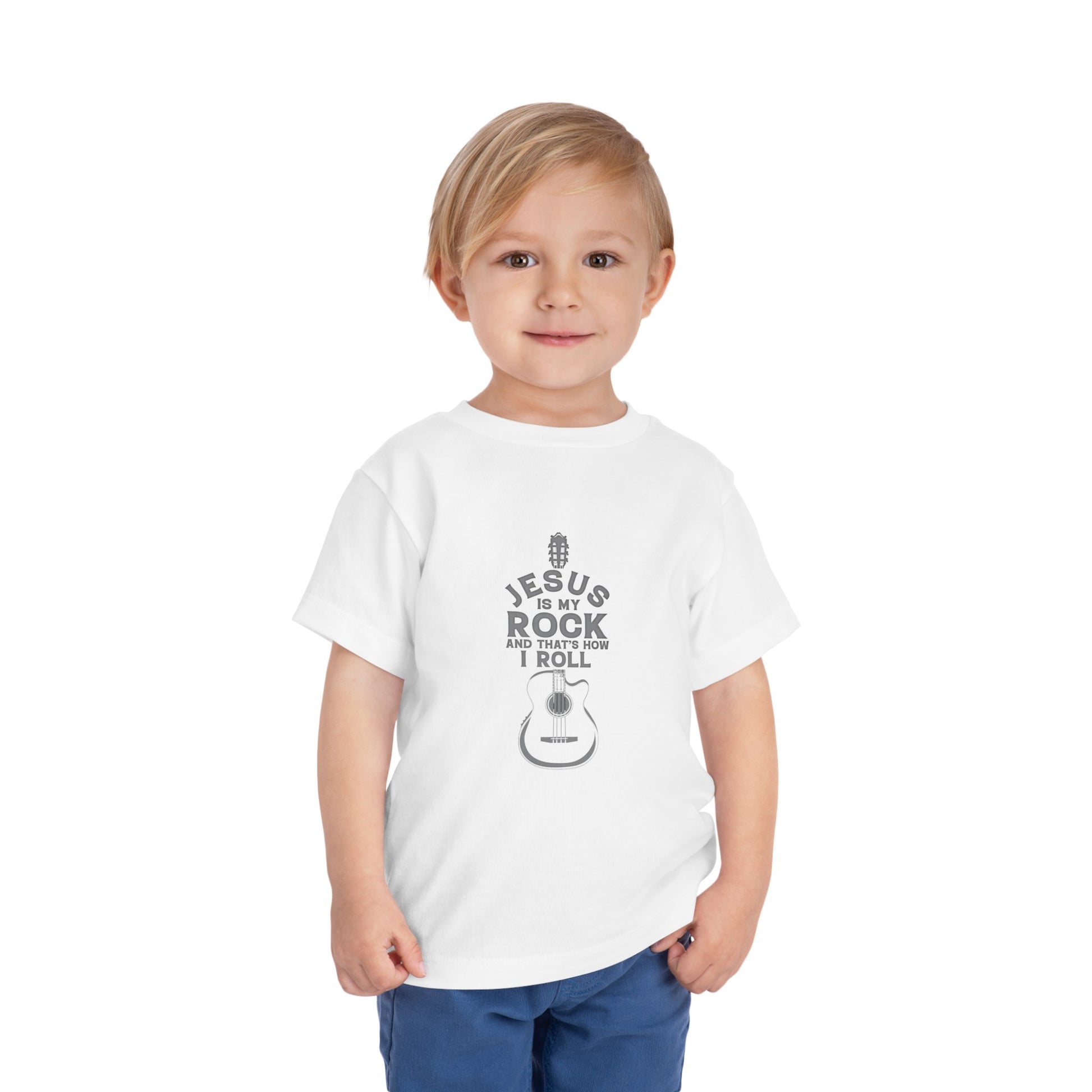 Jesus is My Rock Toddler Tshirt (Gray Logo) - Sweet Baby Jeez Teez