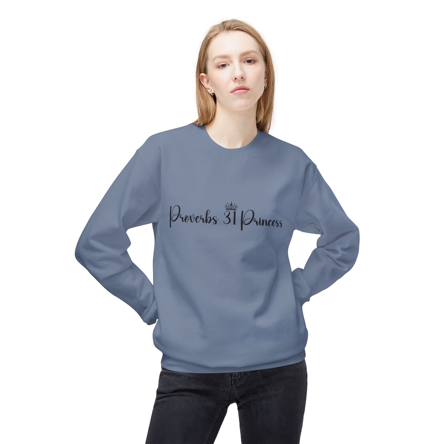 Proverbs 31 Princess Women's Relaxed Sweatshirt (Black Logo)