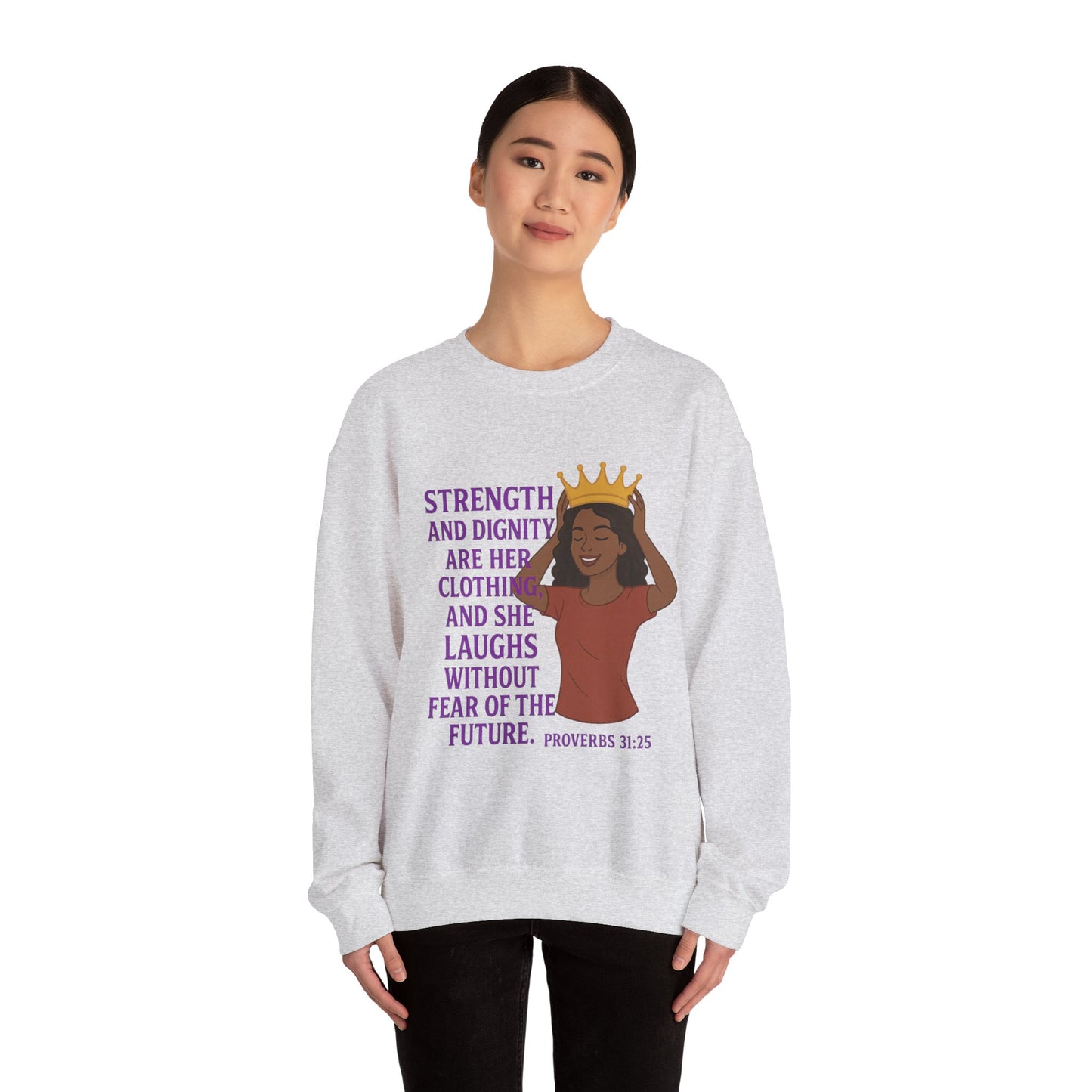 "Strength & Dignity" Proverbs 31 Bible Verse Women's Sweatshirt