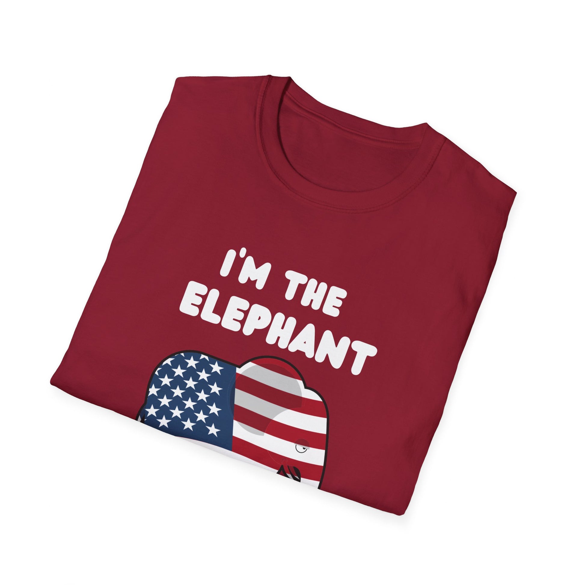 Elephant in Room Cartoon Women's Relaxed/Plus Tshirt (White Logo, Red & Gray Tshirts) - Sweet Baby Jeez Teez