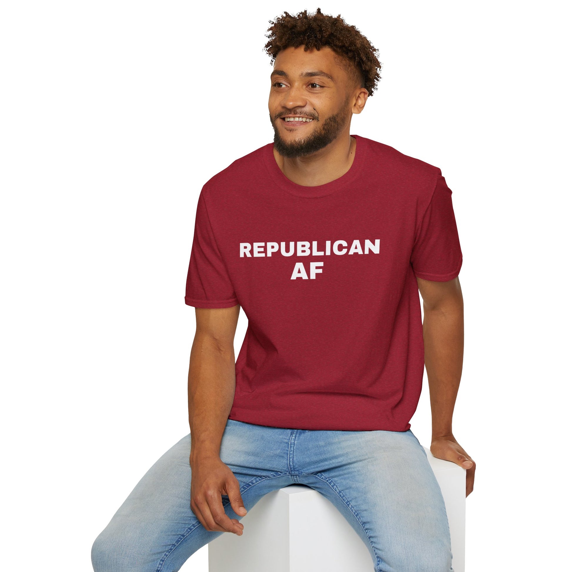 Republican AF Men's Tshirt (White Logo) - Sweet Baby Jeez Teez