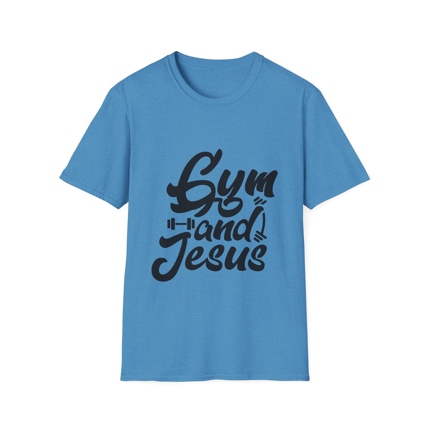 Gym and Jesus Men's Tshirt (Black Logo) - Sweet Baby Jeez Teez