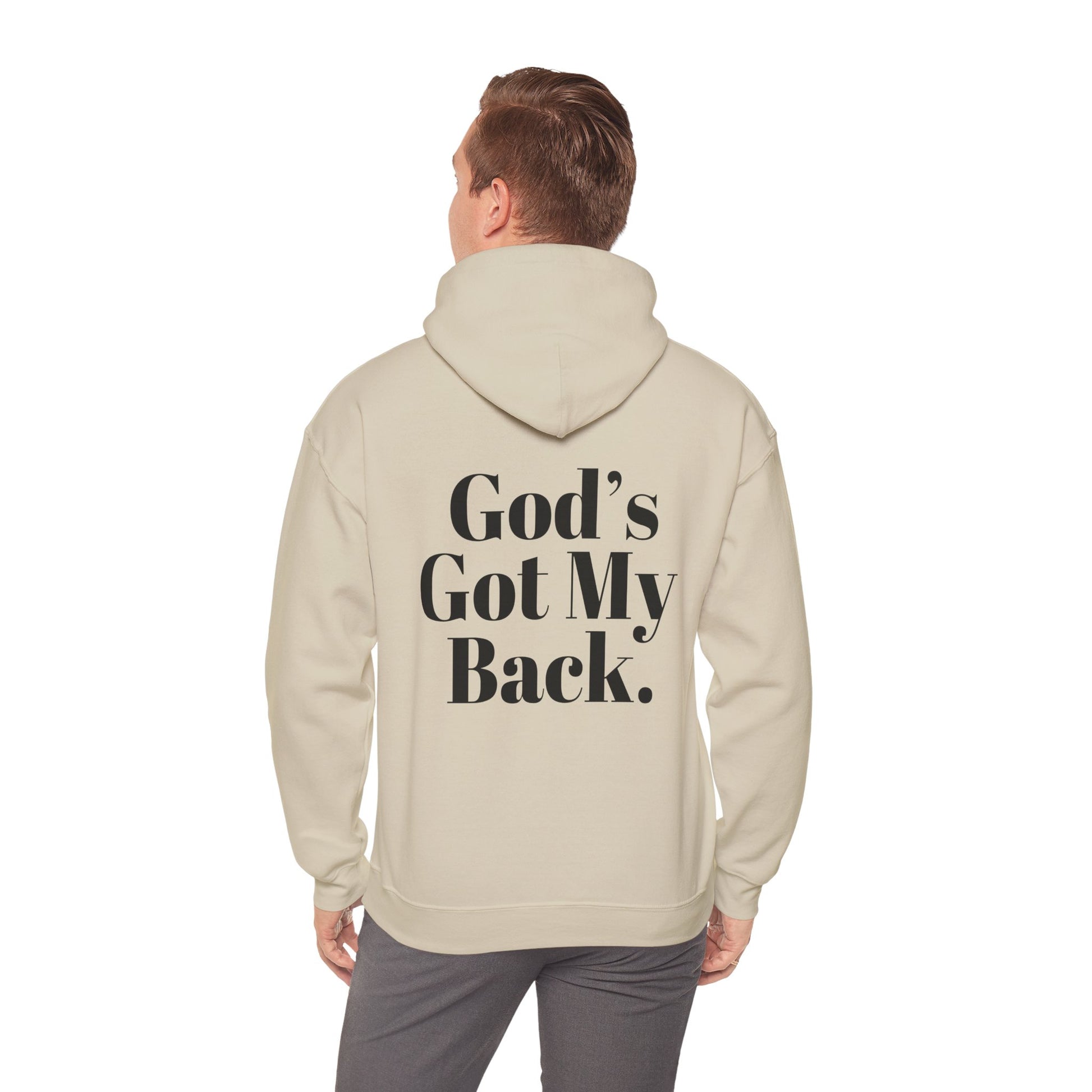 God's Got My Back Men's Hoodie (Black Logo) - Sweet Baby Jeez Teez