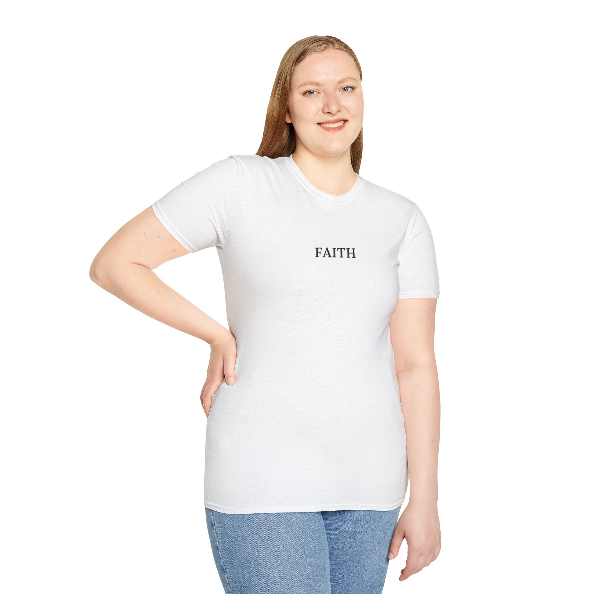 Have a Little Faith Women's Relaxed/Plus Tshirt (Black Logo) - Sweet Baby Jeez Teez