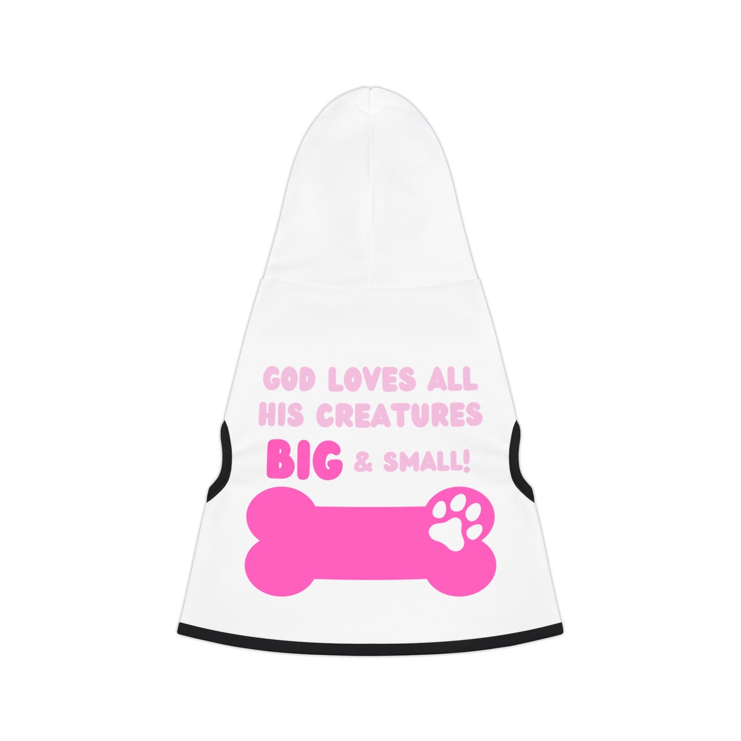 God Loves All Doggo Hoodie (Pink Logo) - Sweet Baby Jeez Teez