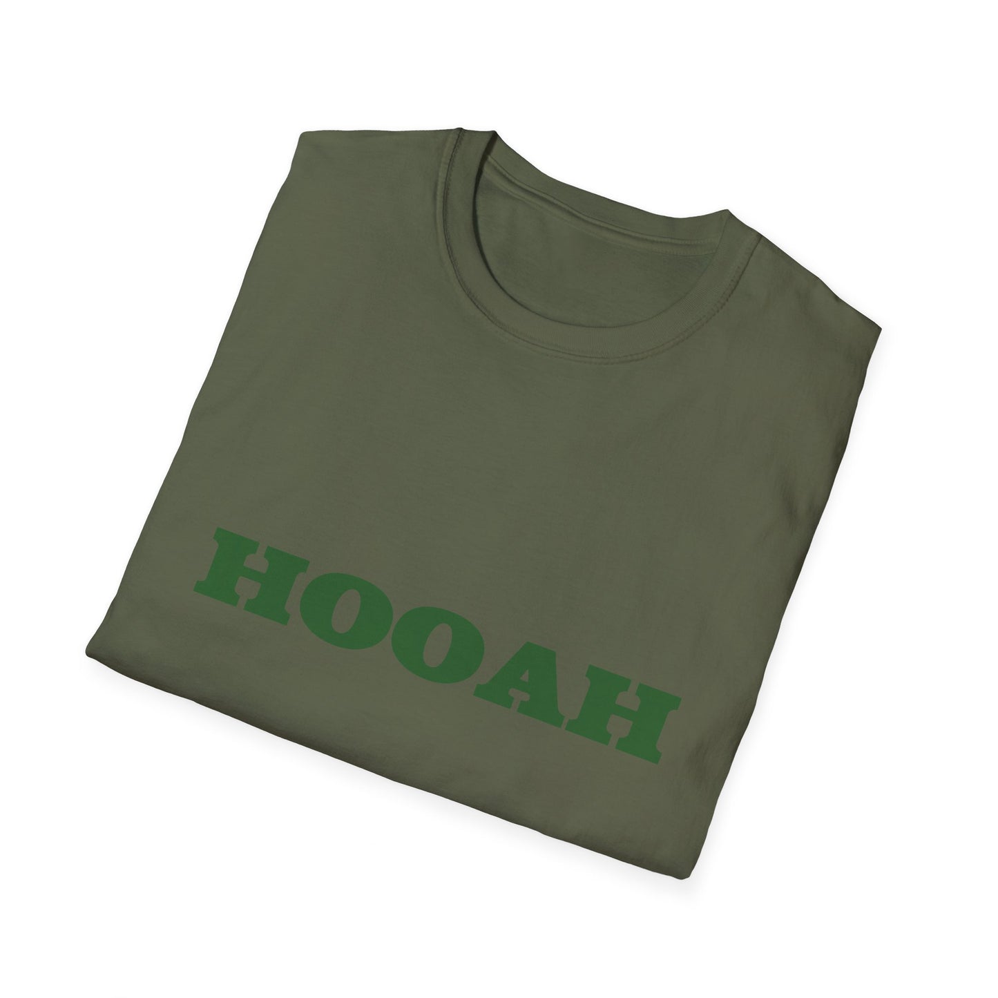 HOOAH (Army) Unisex Tshirt (MM Army Green Logo) - Sweet Baby Jeez Teez