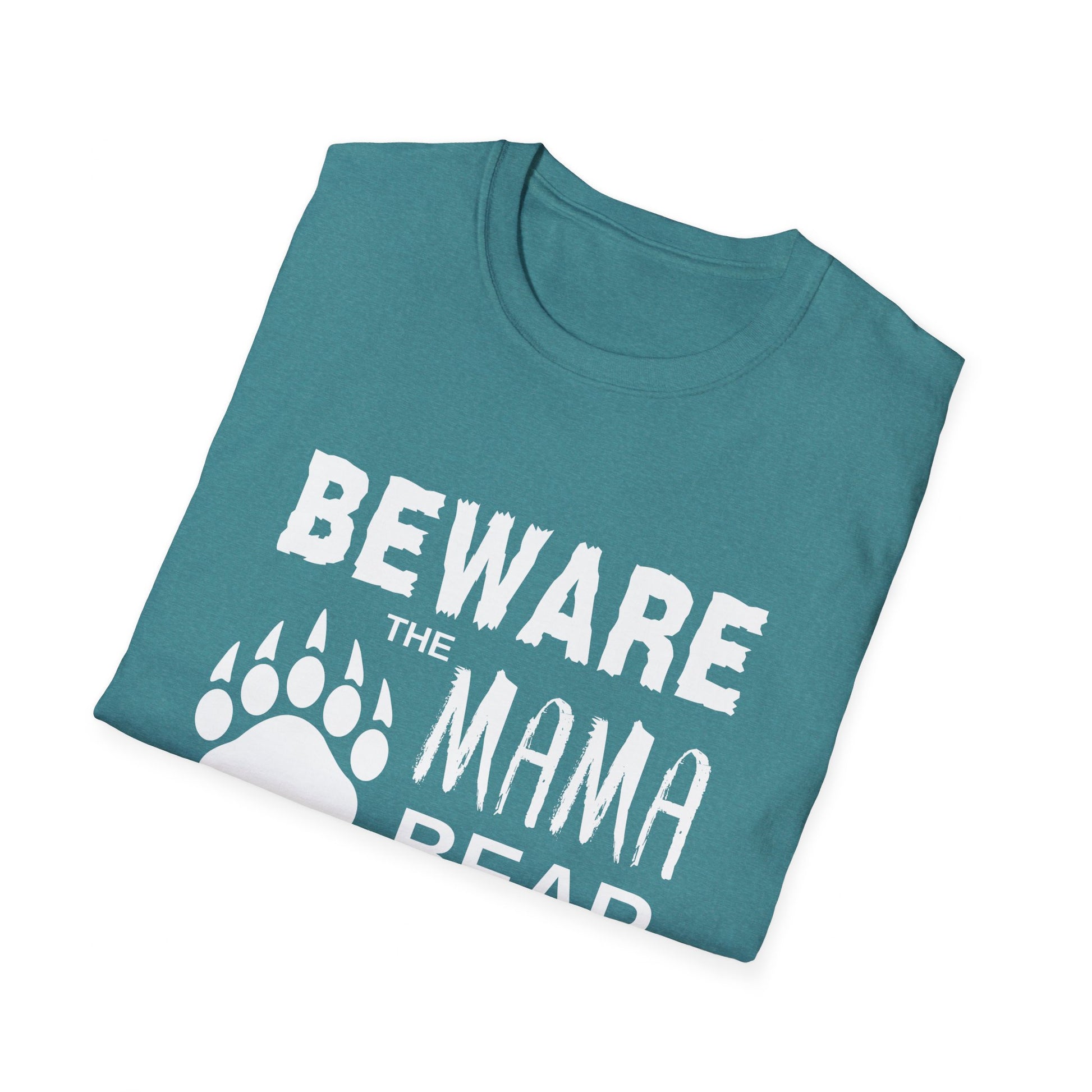 Mama Bear Women's Relaxed/Plus Tshirt (White Logo) - Sweet Baby Jeez Teez