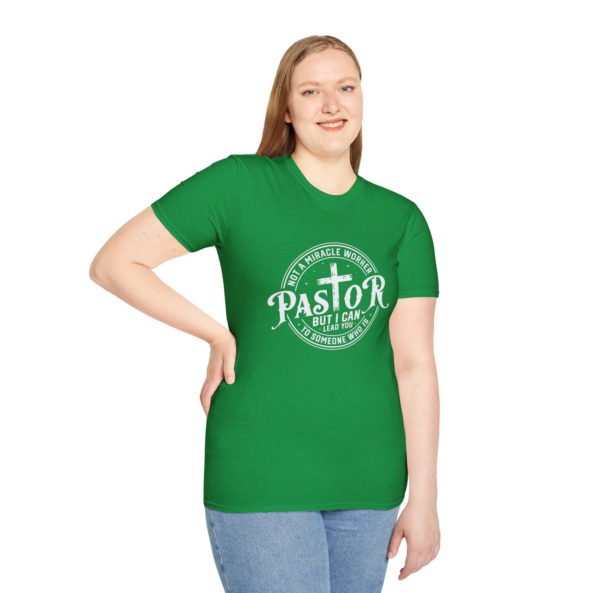Pastor Women's Relaxed/Plus Tshirt (White Logo) - Sweet Baby Jeez Teez