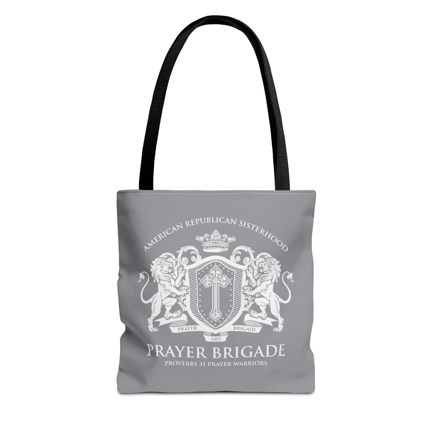 ARS Prayer Brigade Tote Bag (Light Gray with Light Gray Logo)