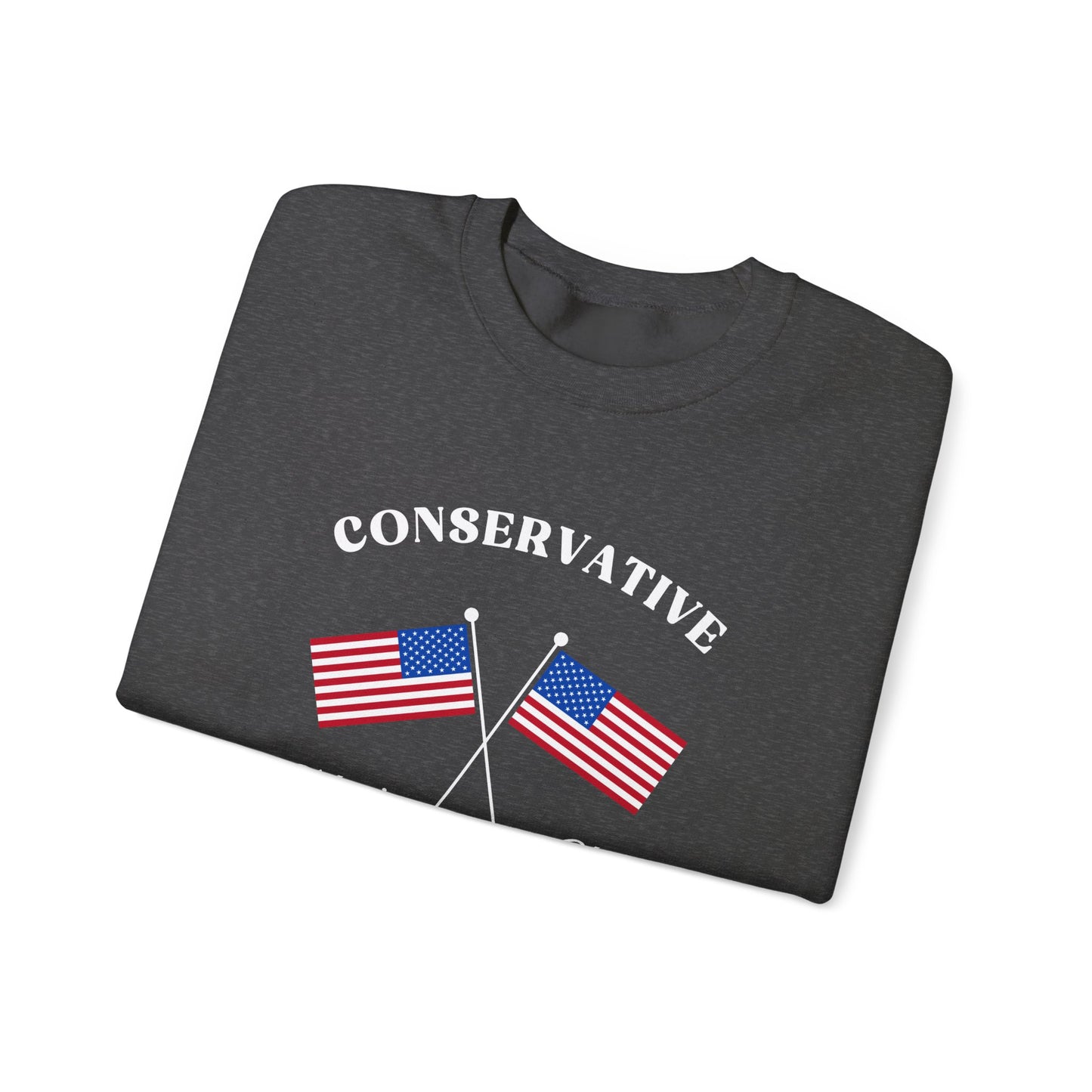 Conservative Mom's Club Crewneck Sweatshirt - Raising Patriots Since 1776 (White Logo) - Sweet Baby Jeez Teez
