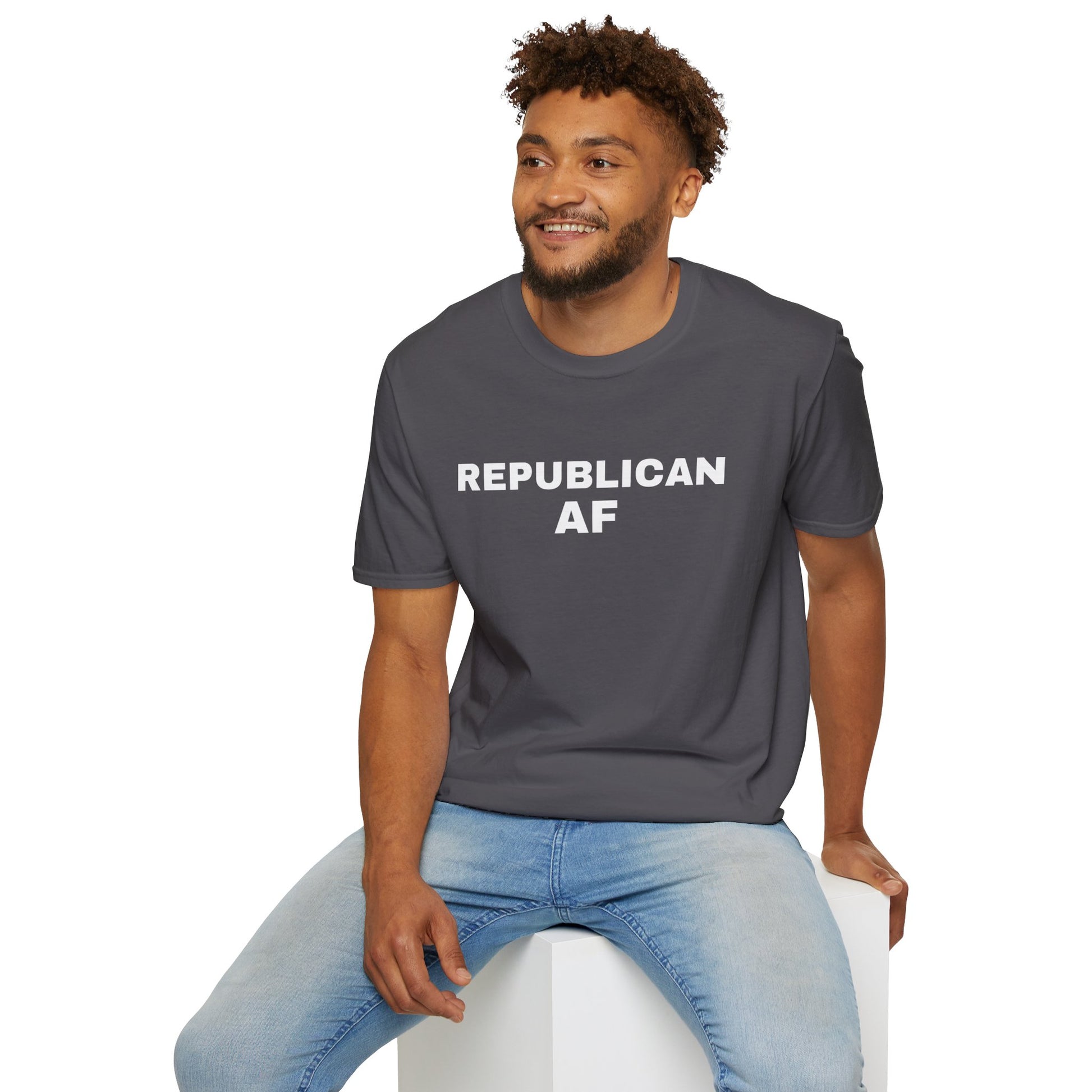 Republican AF Men's Tshirt (White Logo) - Sweet Baby Jeez Teez