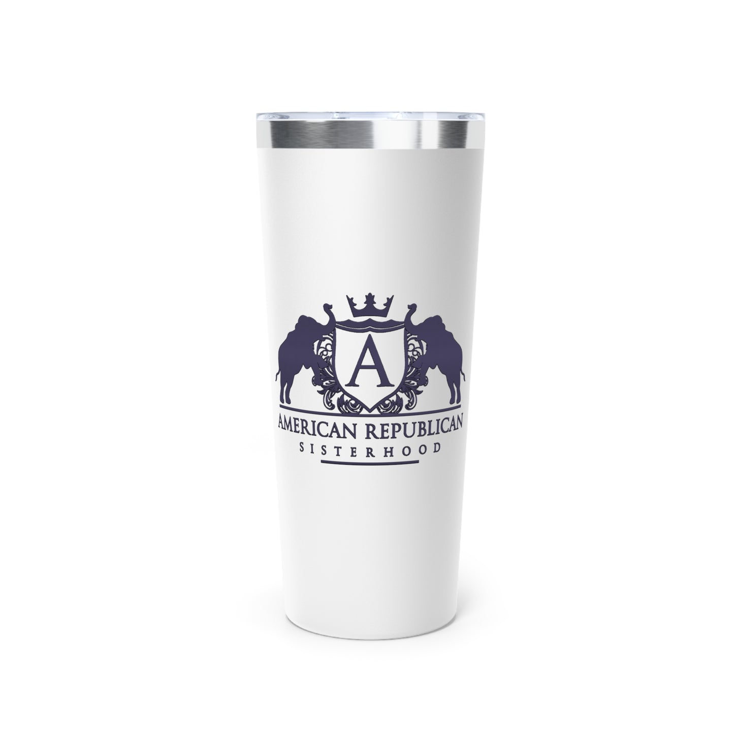 ARS Black Plum Logo Copper Vacuum Insulated Tumbler, 22oz - Sweet Baby Jeez Teez