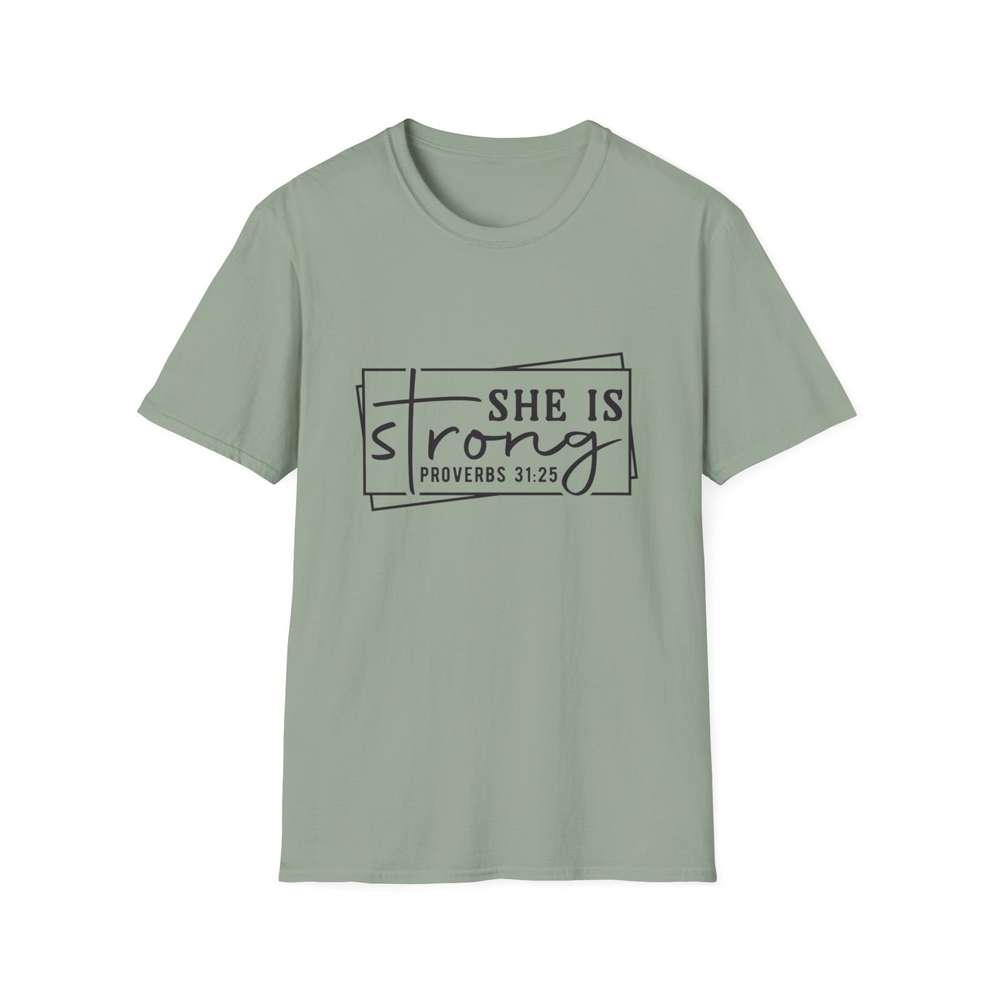 She is Strong Women's Relaxed/Plus Tshirt (Box Logo) - Sweet Baby Jeez Teez