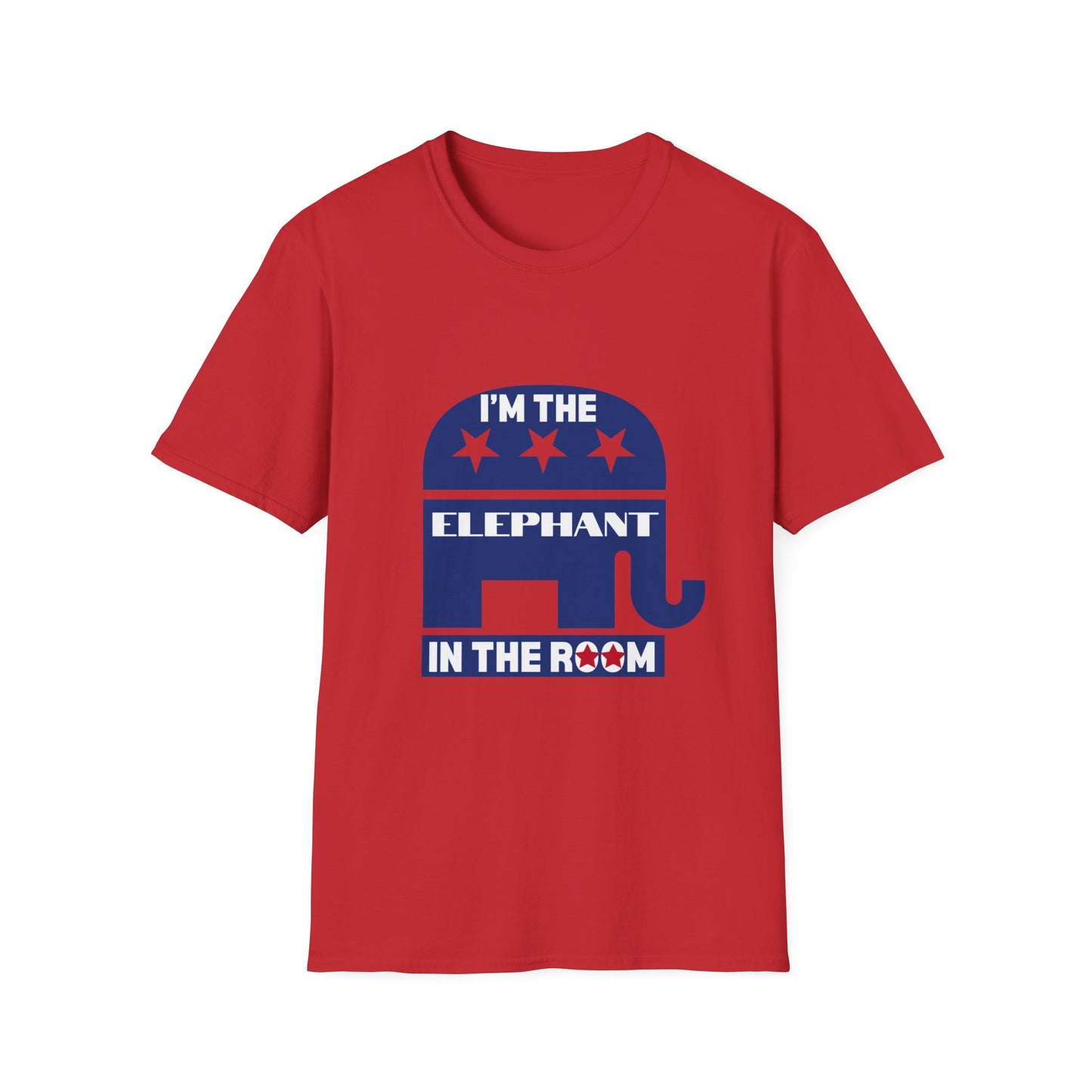 Elephant in the Room Men's Tshirt (Red) - Sweet Baby Jeez Teez