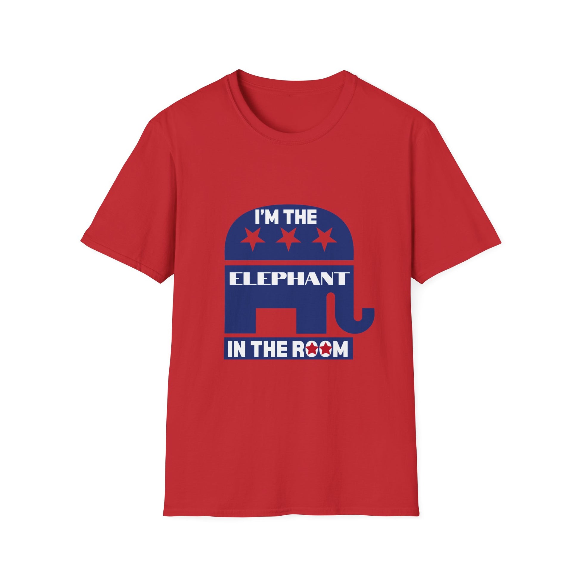 Elephant in the Room Men's Tshirt (Red) - Sweet Baby Jeez Teez