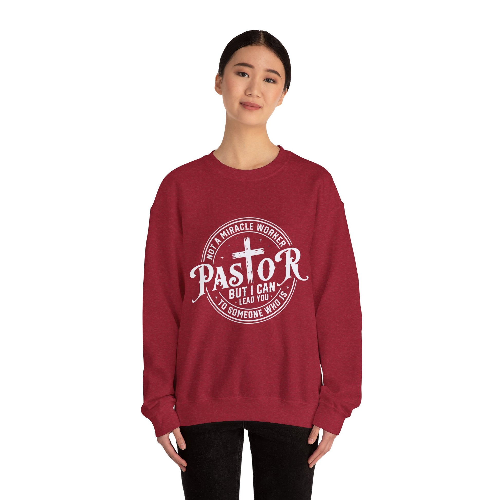 Pastor Women's Relaxed Sweatshirt (White Logo) - Sweet Baby Jeez Teez