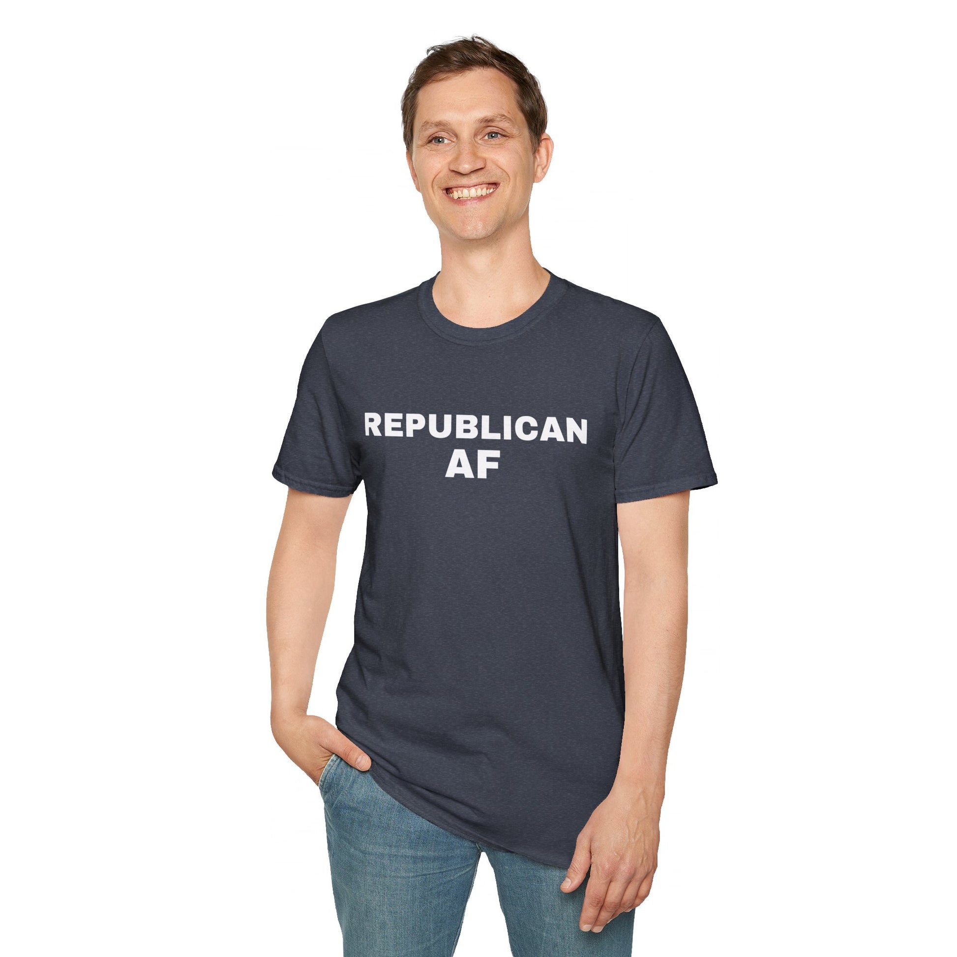 Republican AF Men's Tshirt (White Logo) - Sweet Baby Jeez Teez