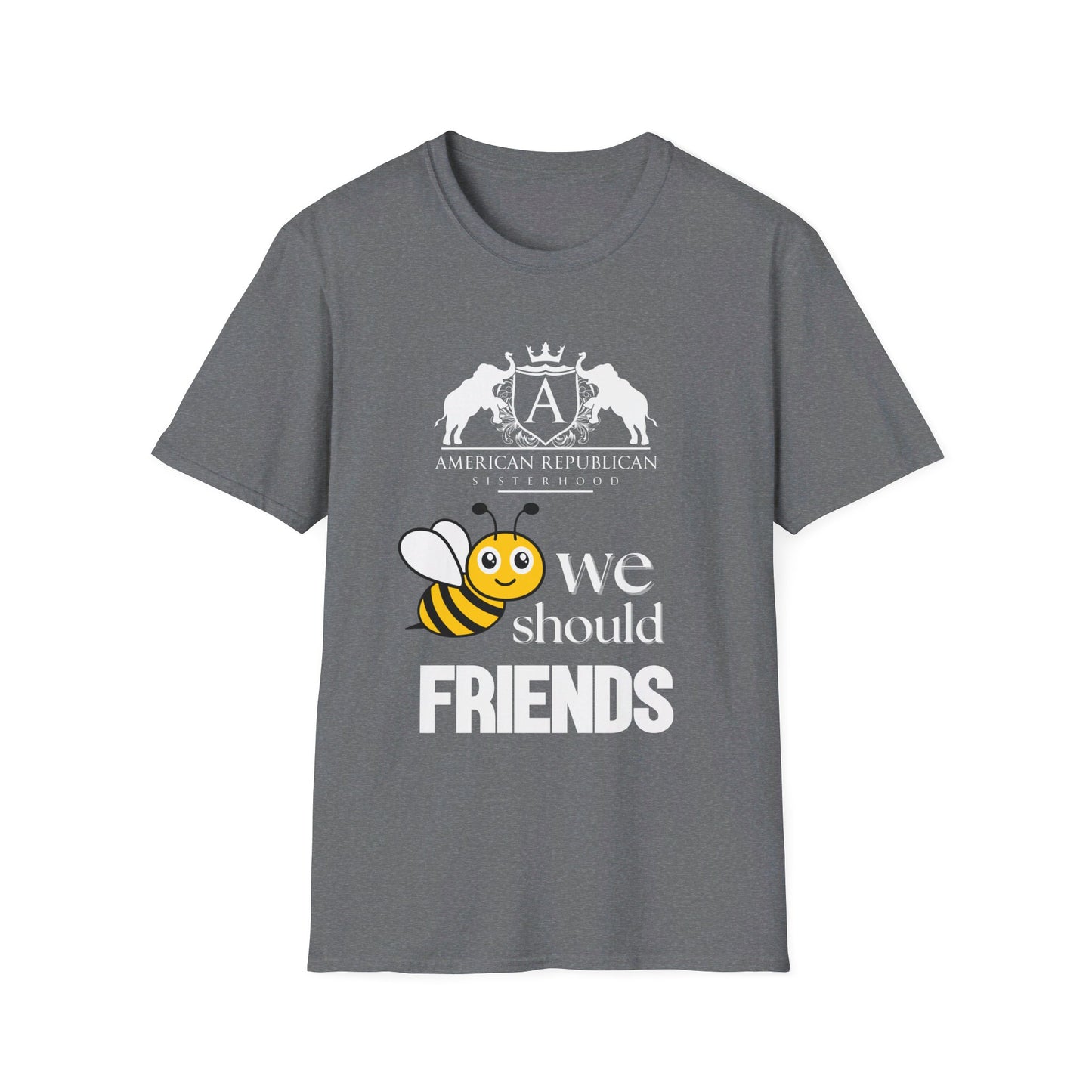 Bee Friends Women's Relaxed/Unisex Tshirt (ARS - Cartoon Logo) - Sweet Baby Jeez Teez
