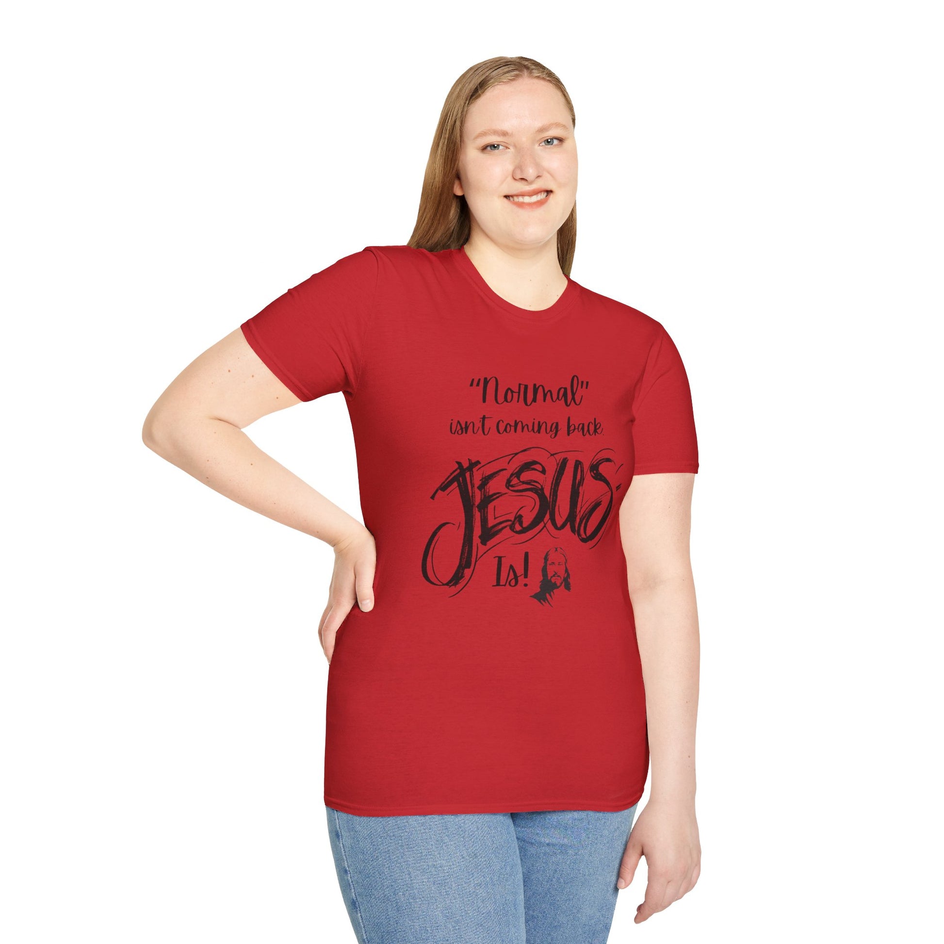 Normal isn't Coming Back Women's Relaxed/Plus Tshirt (Black Logo)) - Sweet Baby Jeez Teez