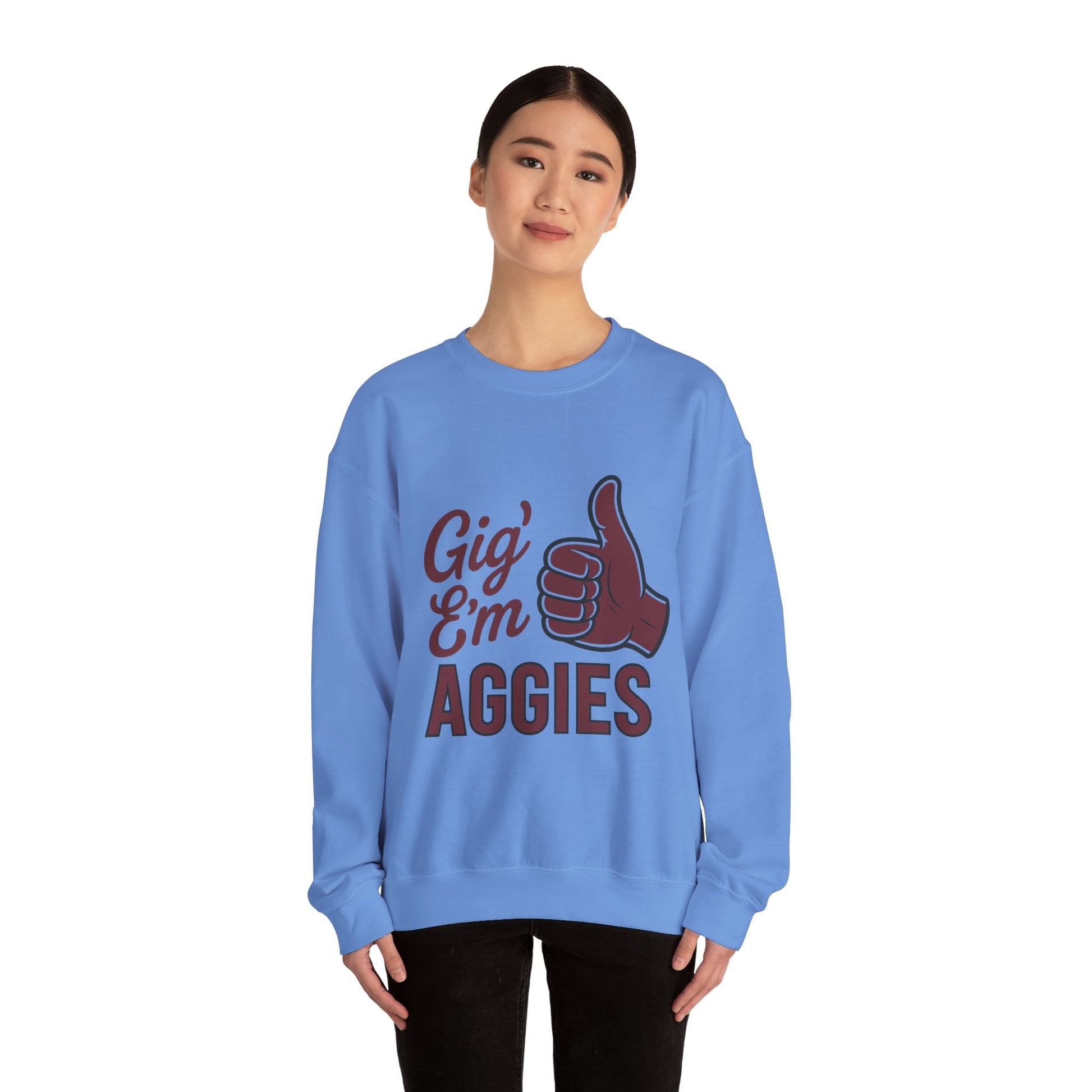 Gig 'Em Aggies Texas A&M Unisex Crewneck Sweatshirt - Sweet Baby Jeez Teez
