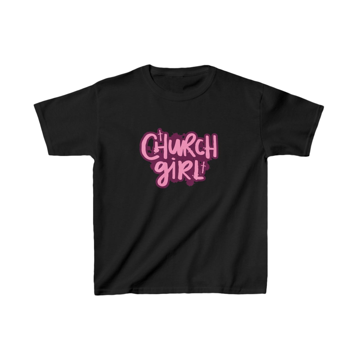 Church Girl Girl's Tshirt (Pinks Logo) - Sweet Baby Jeez Teez