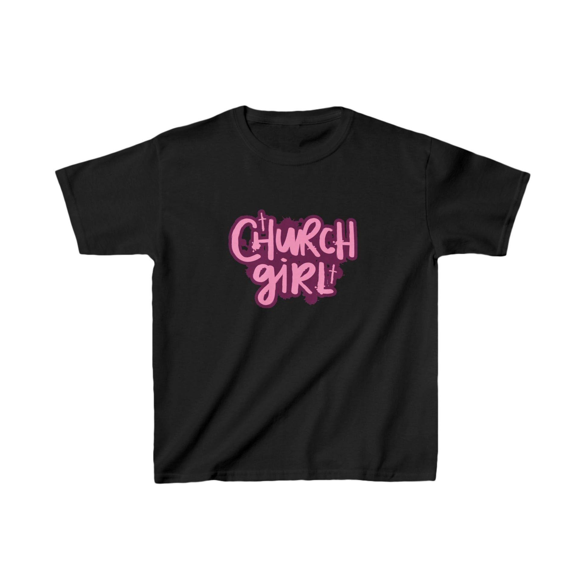 Church Girl Girl's Tshirt (Pinks Logo) - Sweet Baby Jeez Teez