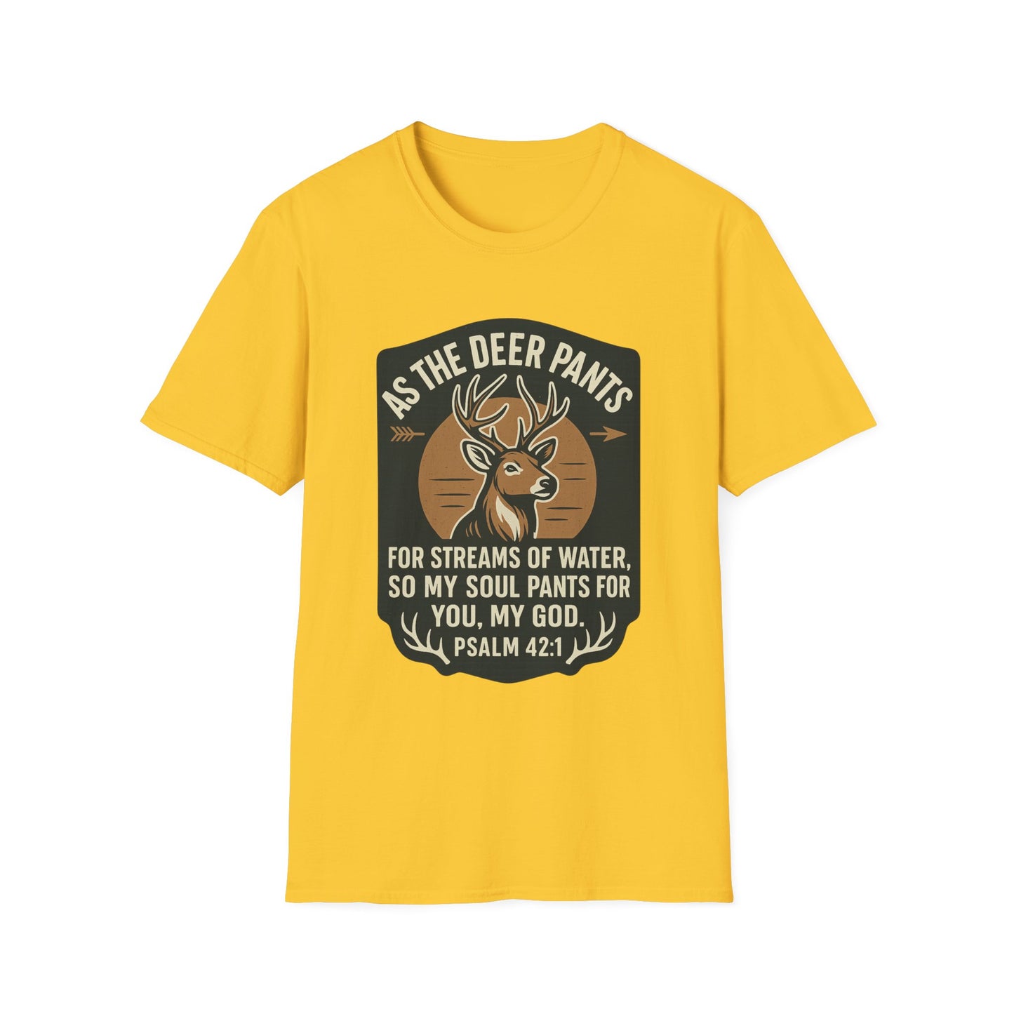Psalm 42:1 "As The Deer" Bible Verse Softstyle Tshirt