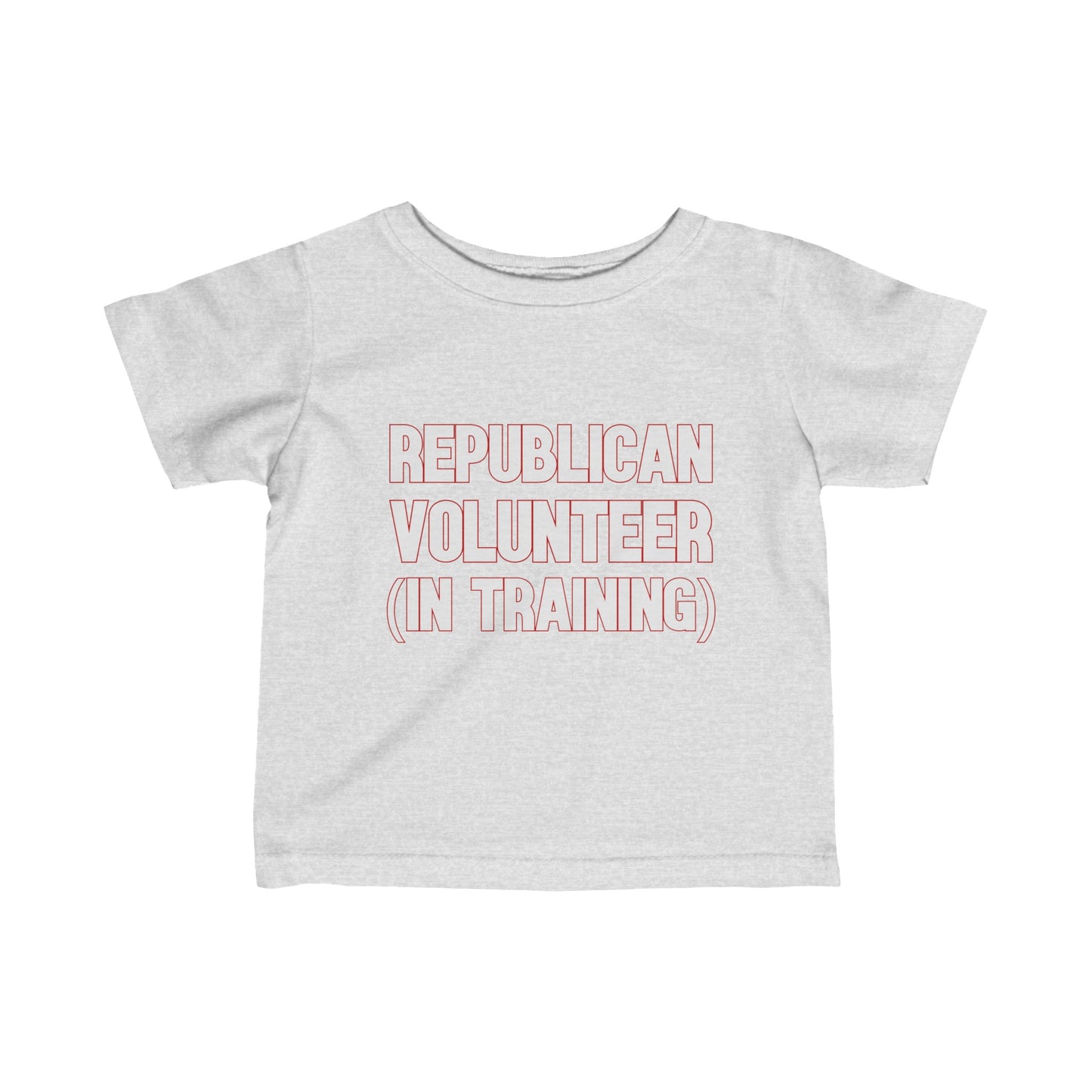 Republican Volunteer in Training Toddler Tshirt (White/Red Logo) - Sweet Baby Jeez Teez