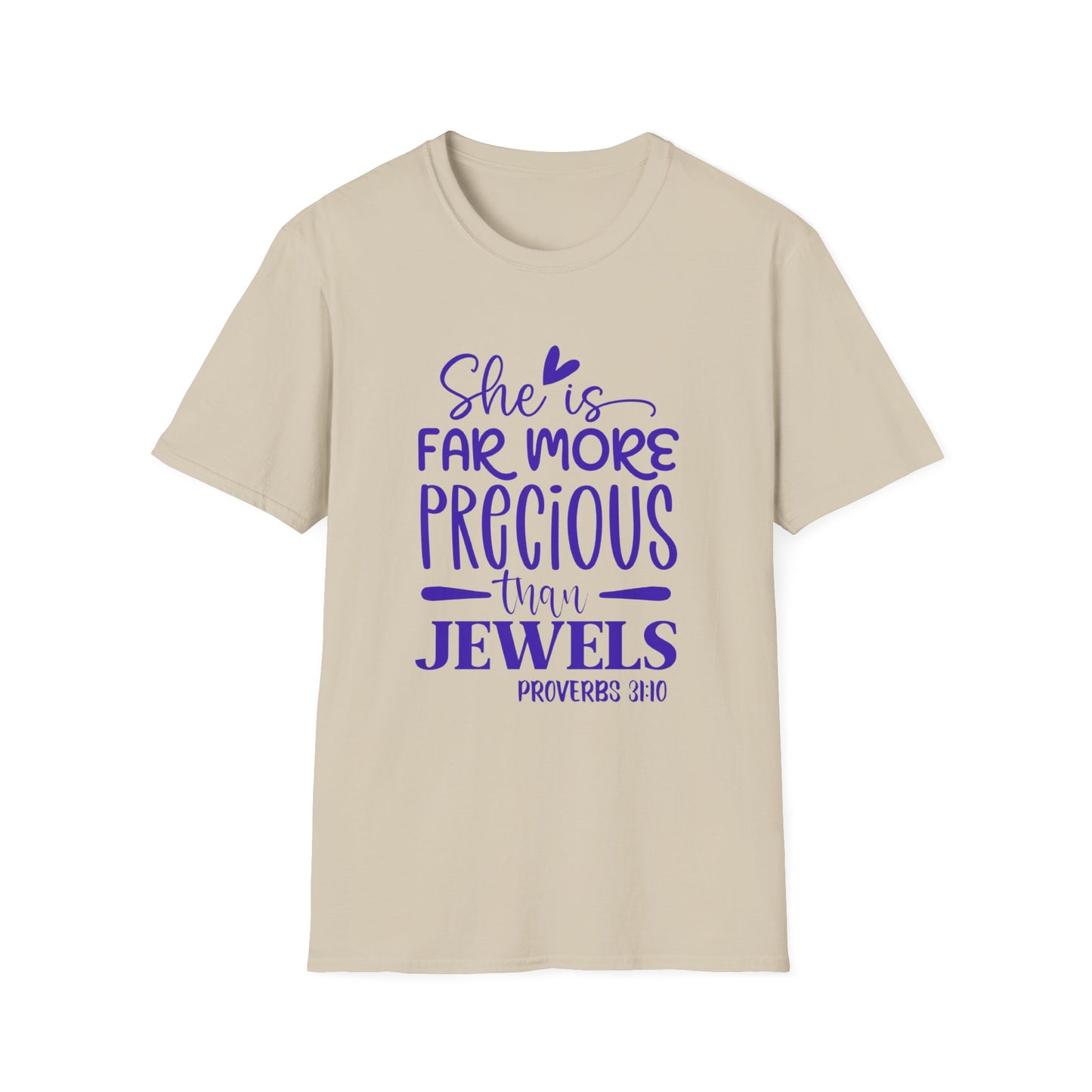 Far More Precious Women's Relaxed/Plus Tshirt (Cobalt Logo) - Sweet Baby Jeez Teez