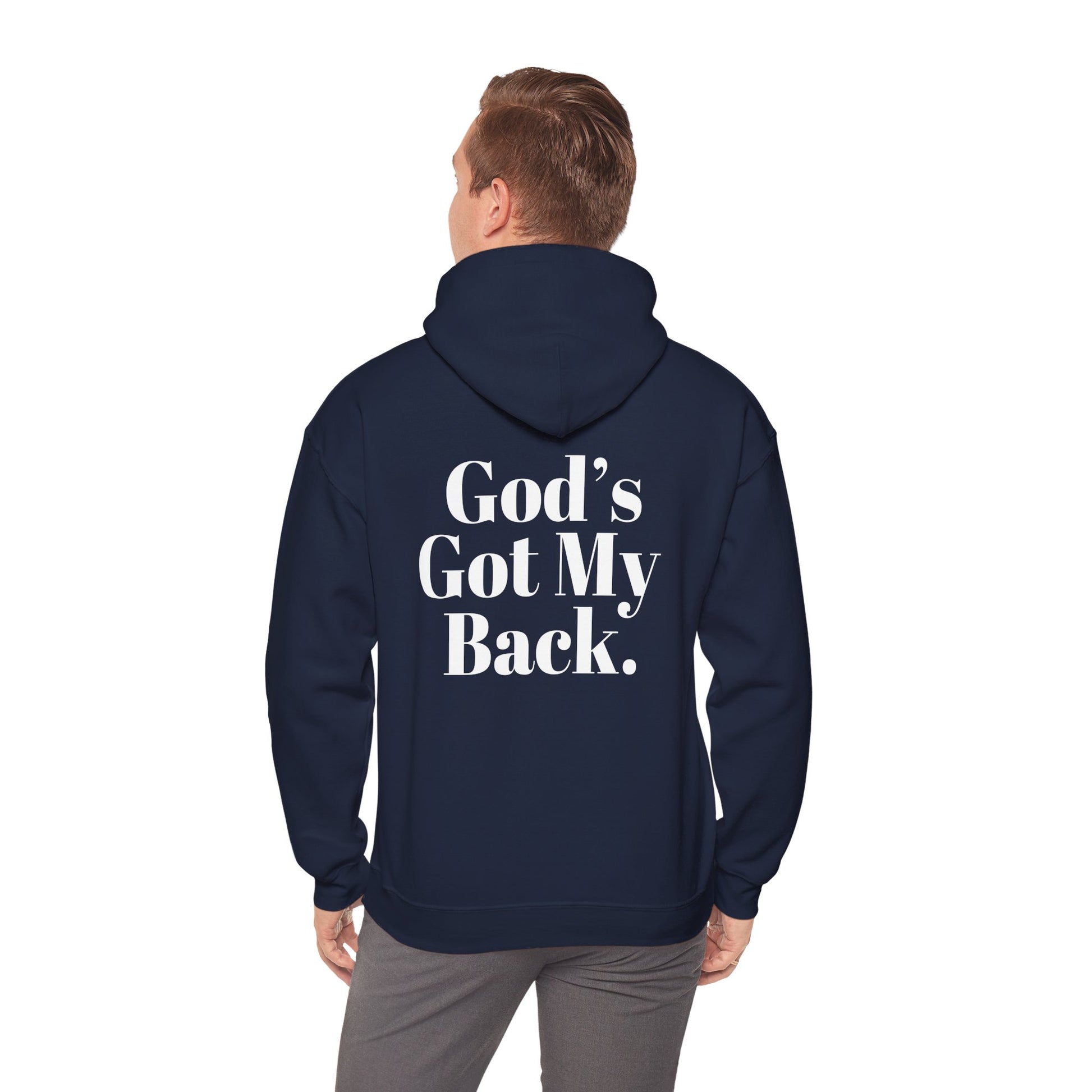 God's Got My Back Men's Hoodie (White Logo) - Sweet Baby Jeez Teez