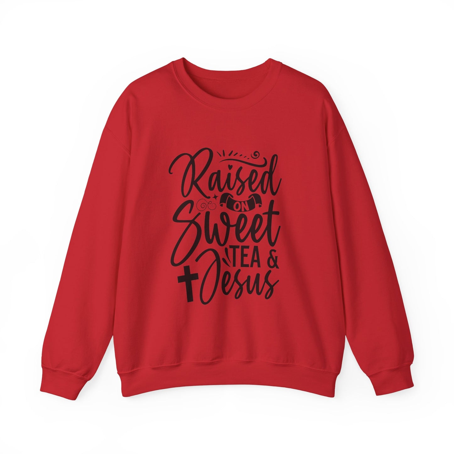 Sweet Tea and Jesus Women's Relaxed Sweatshirt (Black Logo) - Sweet Baby Jeez Teez