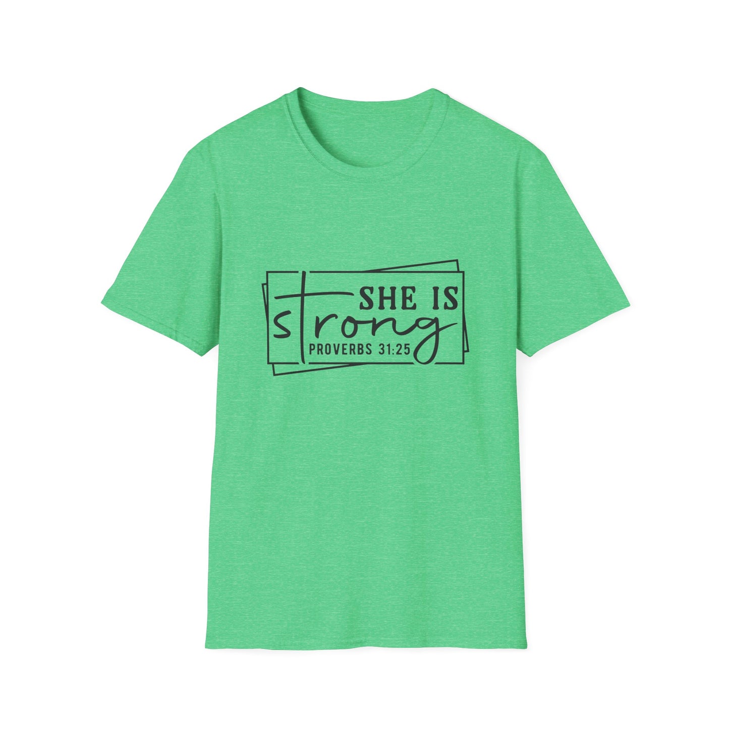 She is Strong Women's Relaxed/Plus Tshirt (Box Logo) - Sweet Baby Jeez Teez
