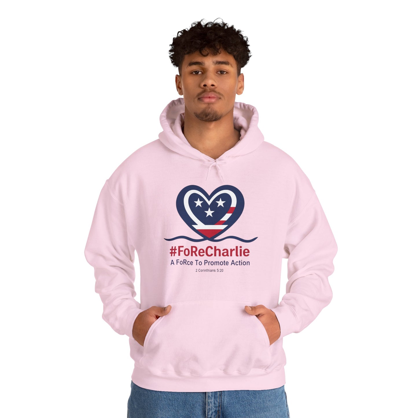 "FoRe Charlie" Ambassador Pageant Memorial Unisex Hoodie for Charlie Kirk (Heart Logo)
