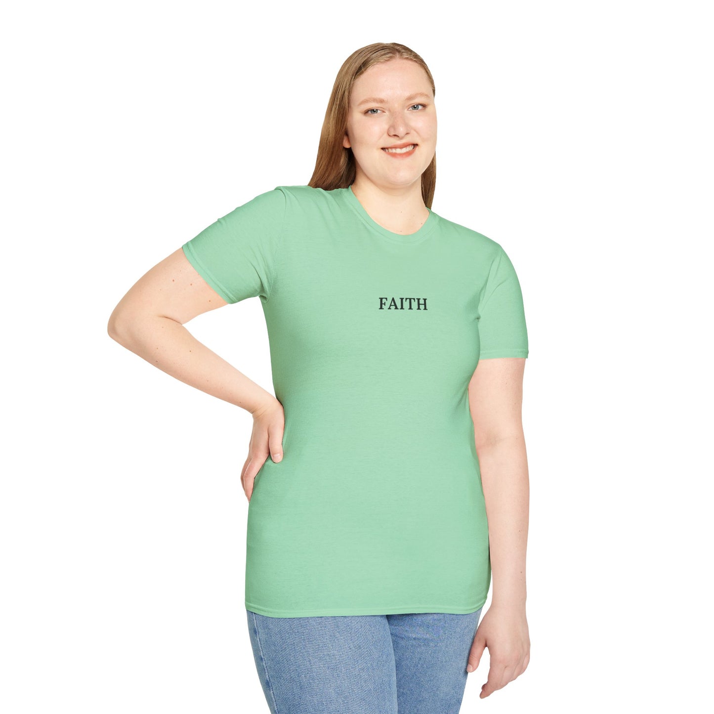 Have a Little Faith Women's Relaxed/Plus Tshirt (Black Logo) - Sweet Baby Jeez Teez