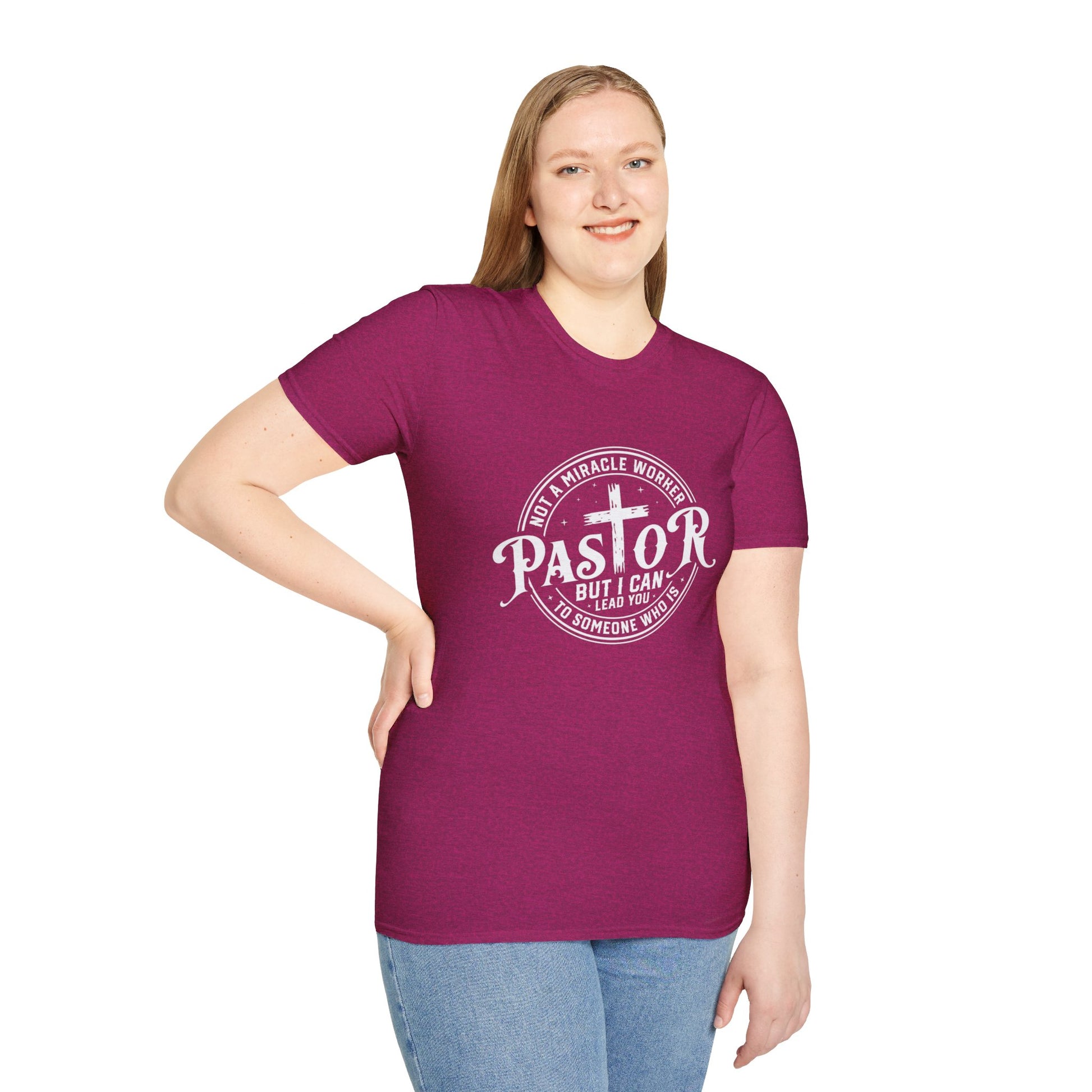Pastor Women's Relaxed/Plus Tshirt (White Logo) - Sweet Baby Jeez Teez