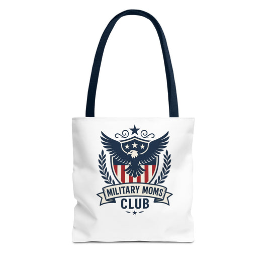 Military Moms Club Tote Bag (White with Choice of Handles)