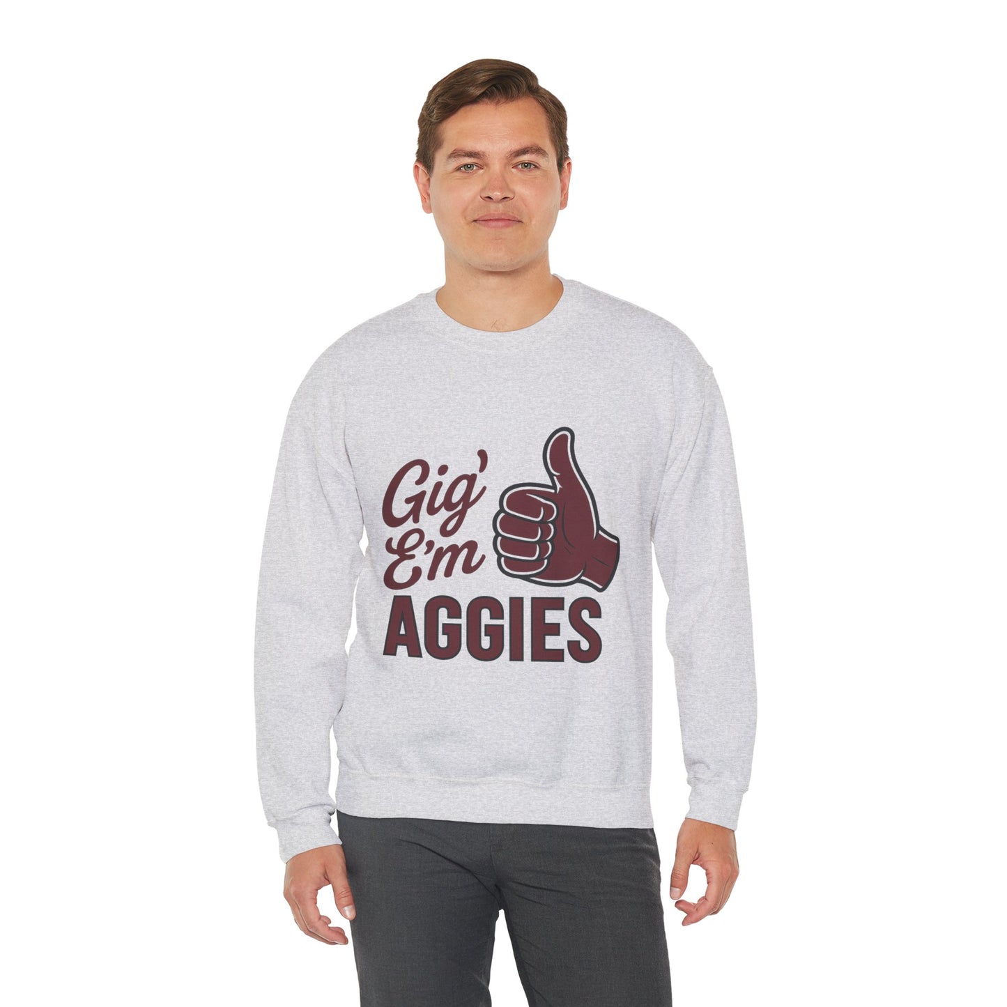 Gig 'Em Aggies Texas A&M Unisex Crewneck Sweatshirt - Sweet Baby Jeez Teez