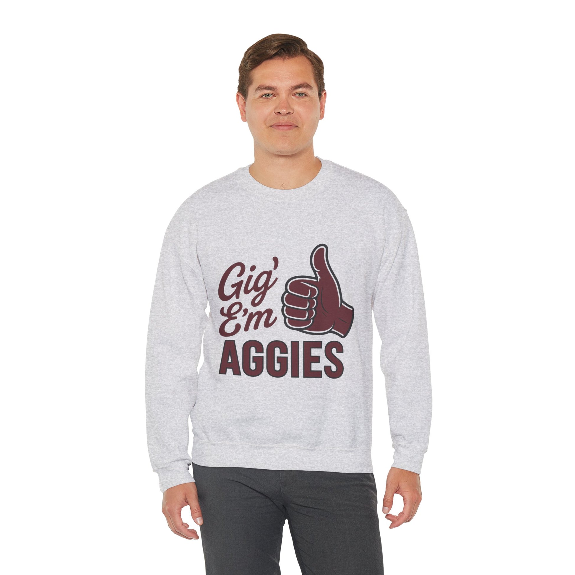 Gig 'Em Aggies Texas A&M Unisex Crewneck Sweatshirt - Sweet Baby Jeez Teez