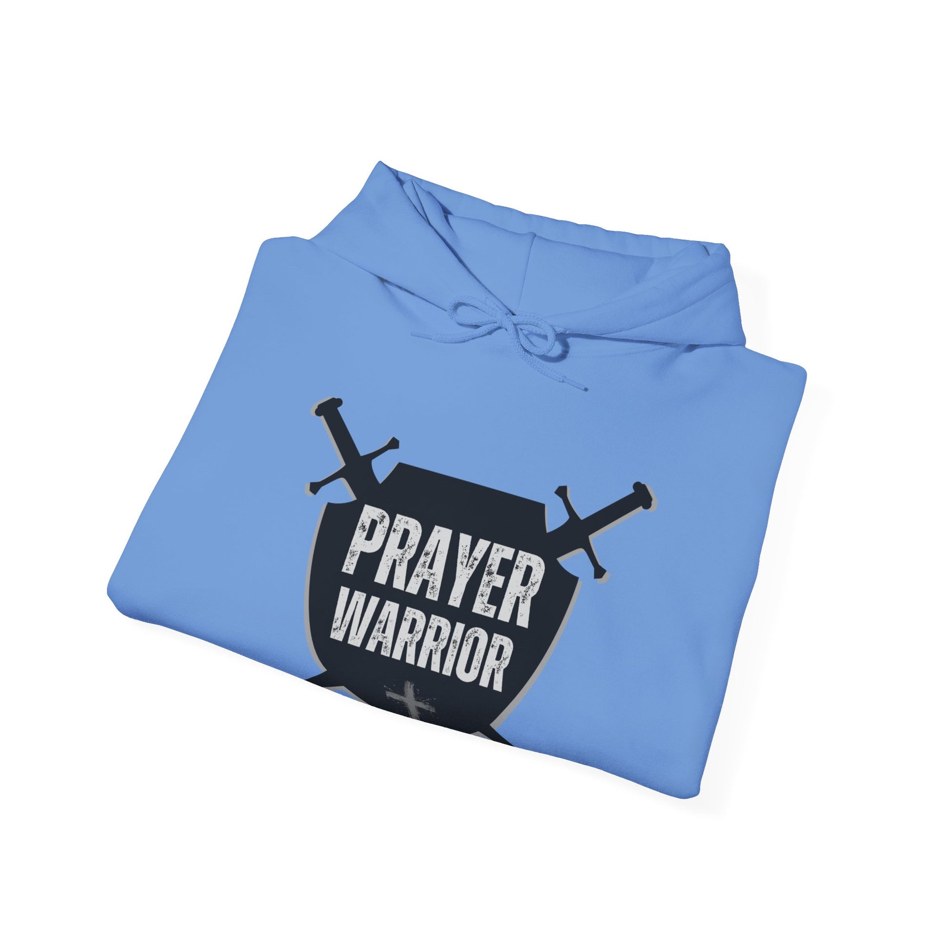 Prayer Warrior Shield Men's Hoodie (Black Logo) - Sweet Baby Jeez Teez
