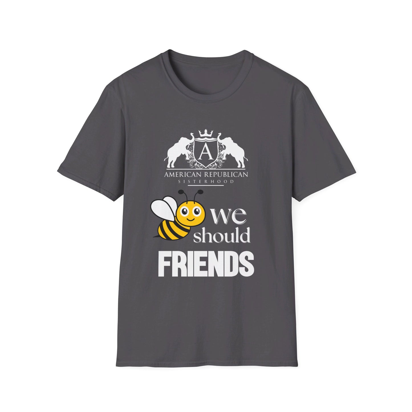 Bee Friends Women's Relaxed/Unisex Tshirt (ARS - Cartoon Logo) - Sweet Baby Jeez Teez
